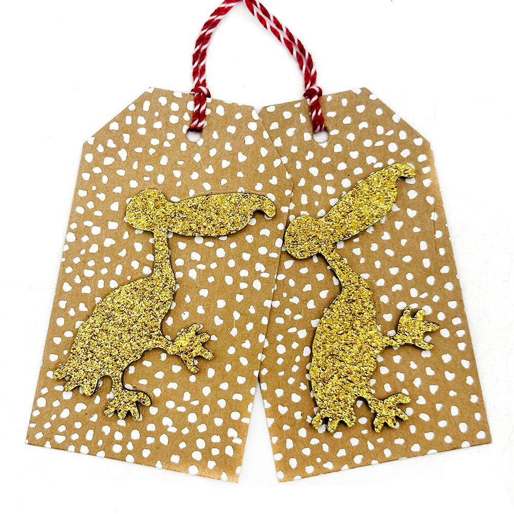 Glitter Gift Tag - Cedric Varcoe - Pelican x2