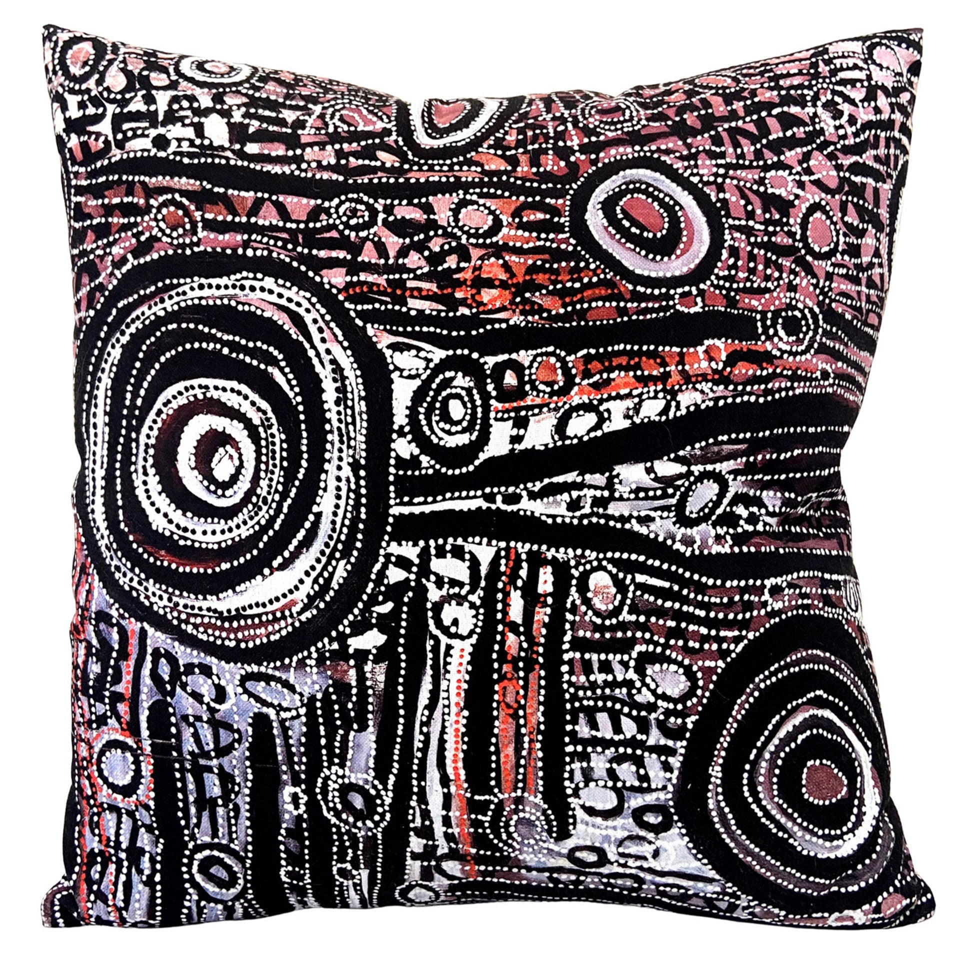 Cushion Cover - Charmaine Pwerle - Black and White