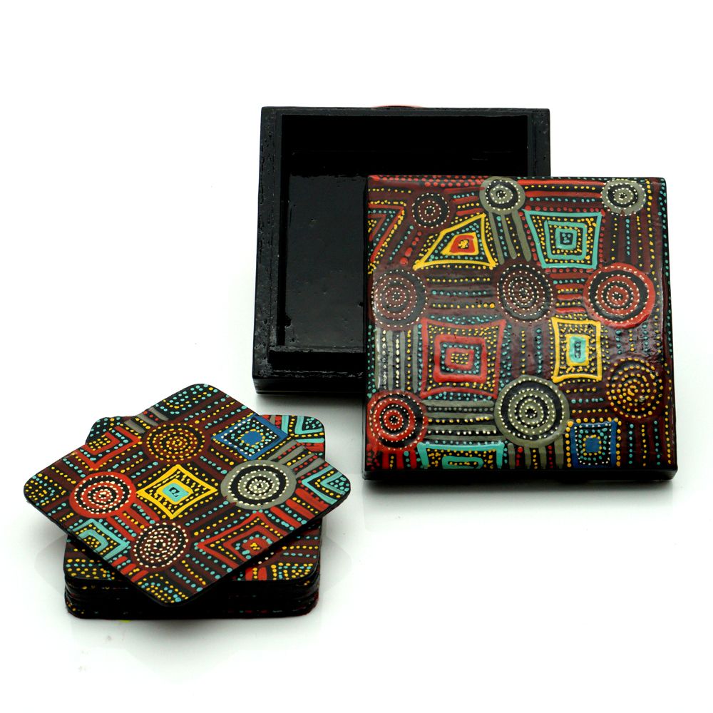 Coasters Set of 6 - Mary Napangardi Brown