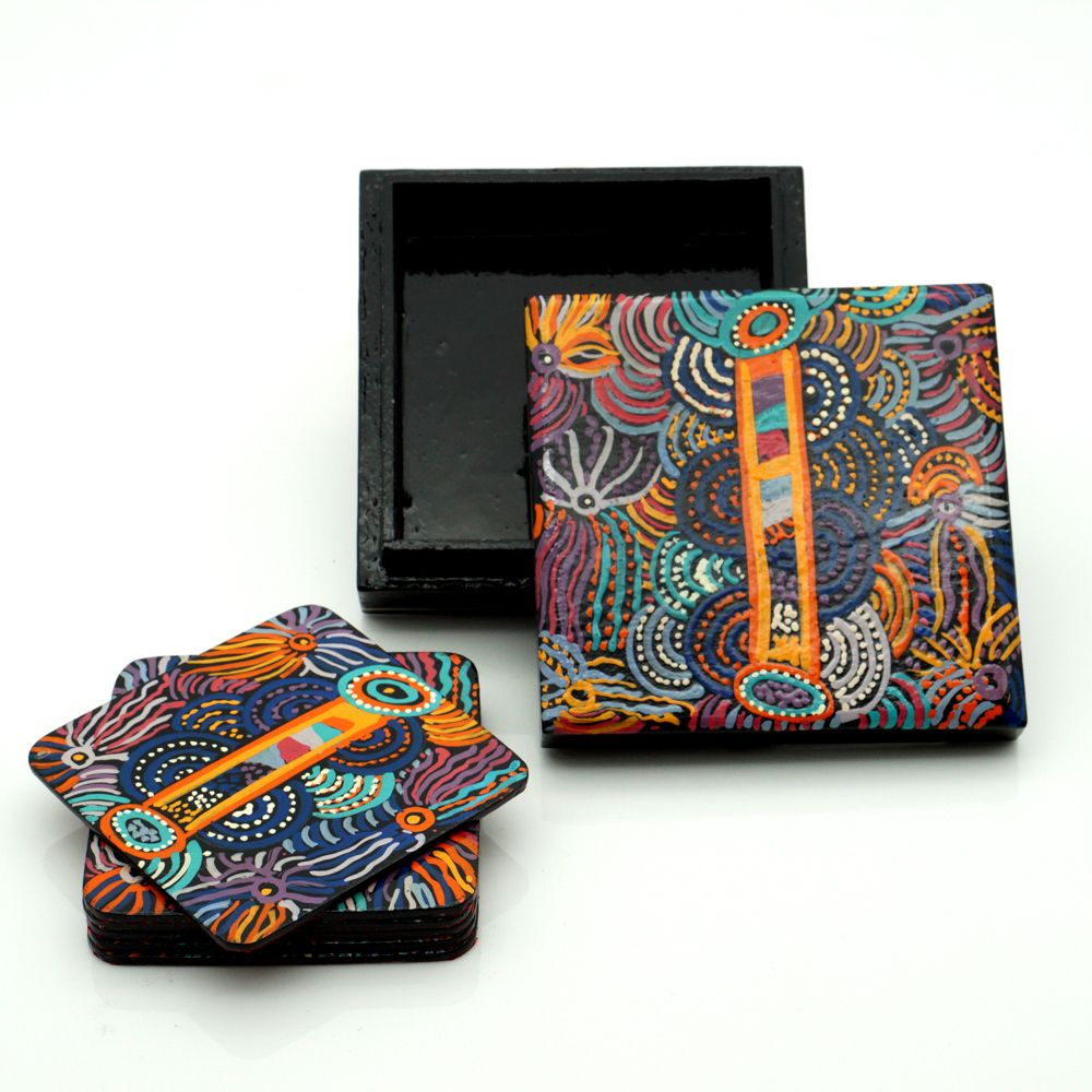 Coasters Set of 6 - Nora Nyutjanka Davidson