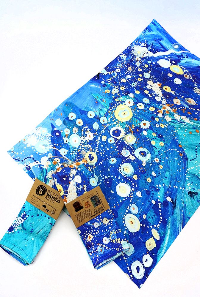 Cotton Tea Towel - Stephen Jupurrula Nelson
