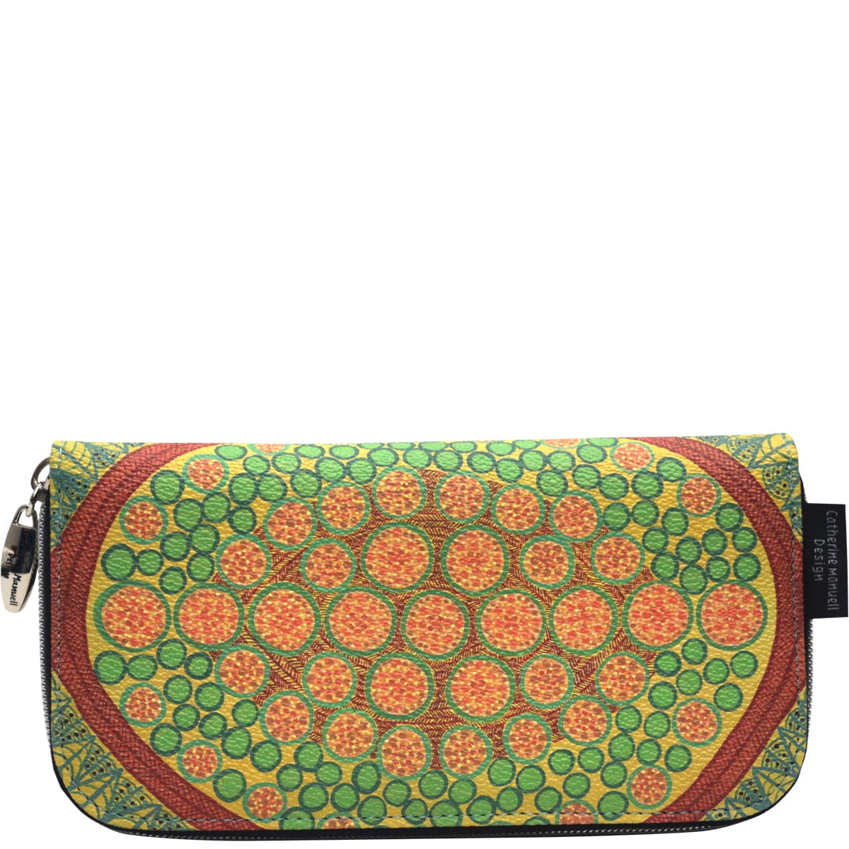 Curved Zip Section Wallet - Cheryl Thompson - Wild Orange