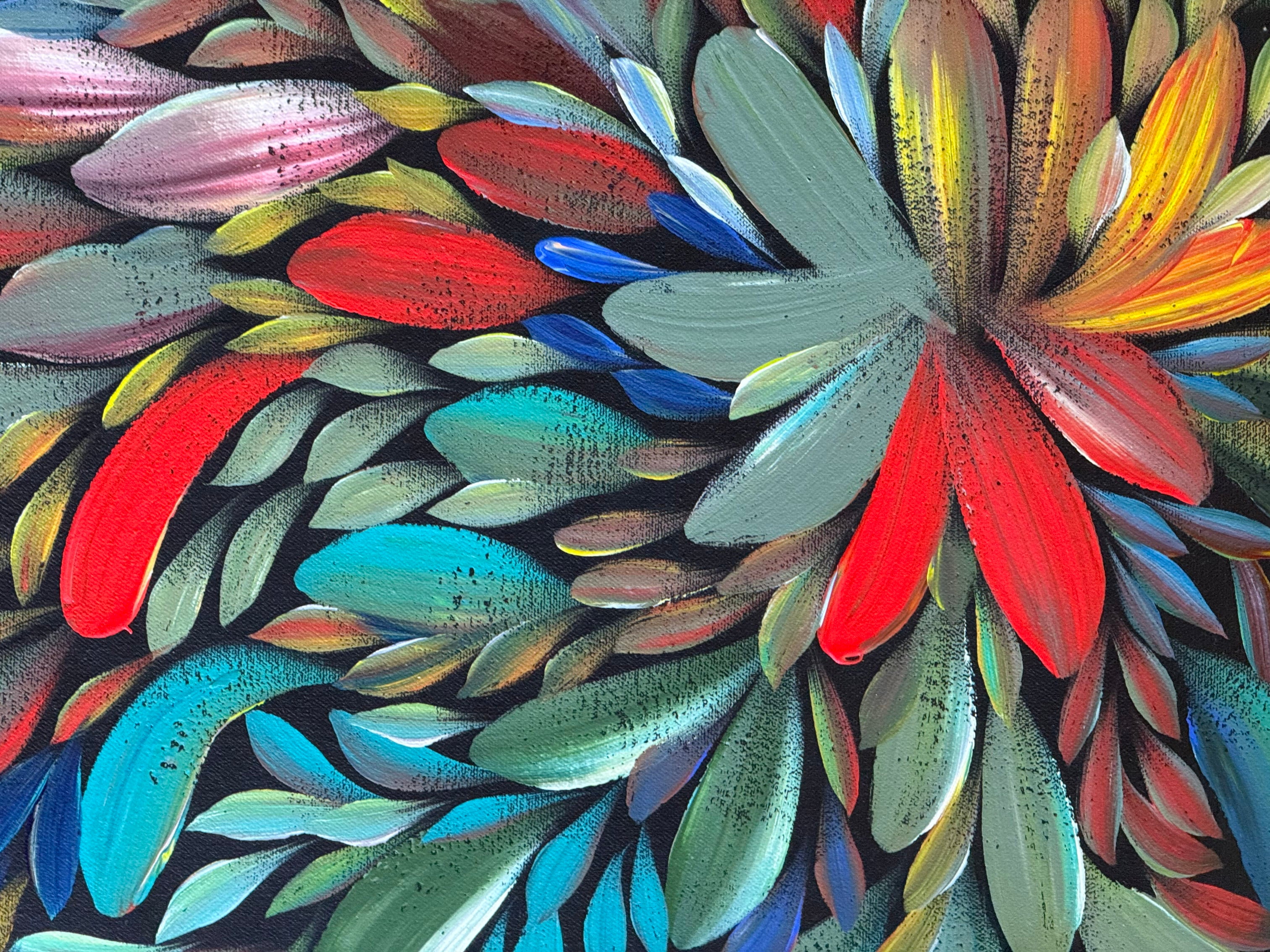 Louise Numina Napananka - Bush Medicine Leaves - 91x61cm .19-7