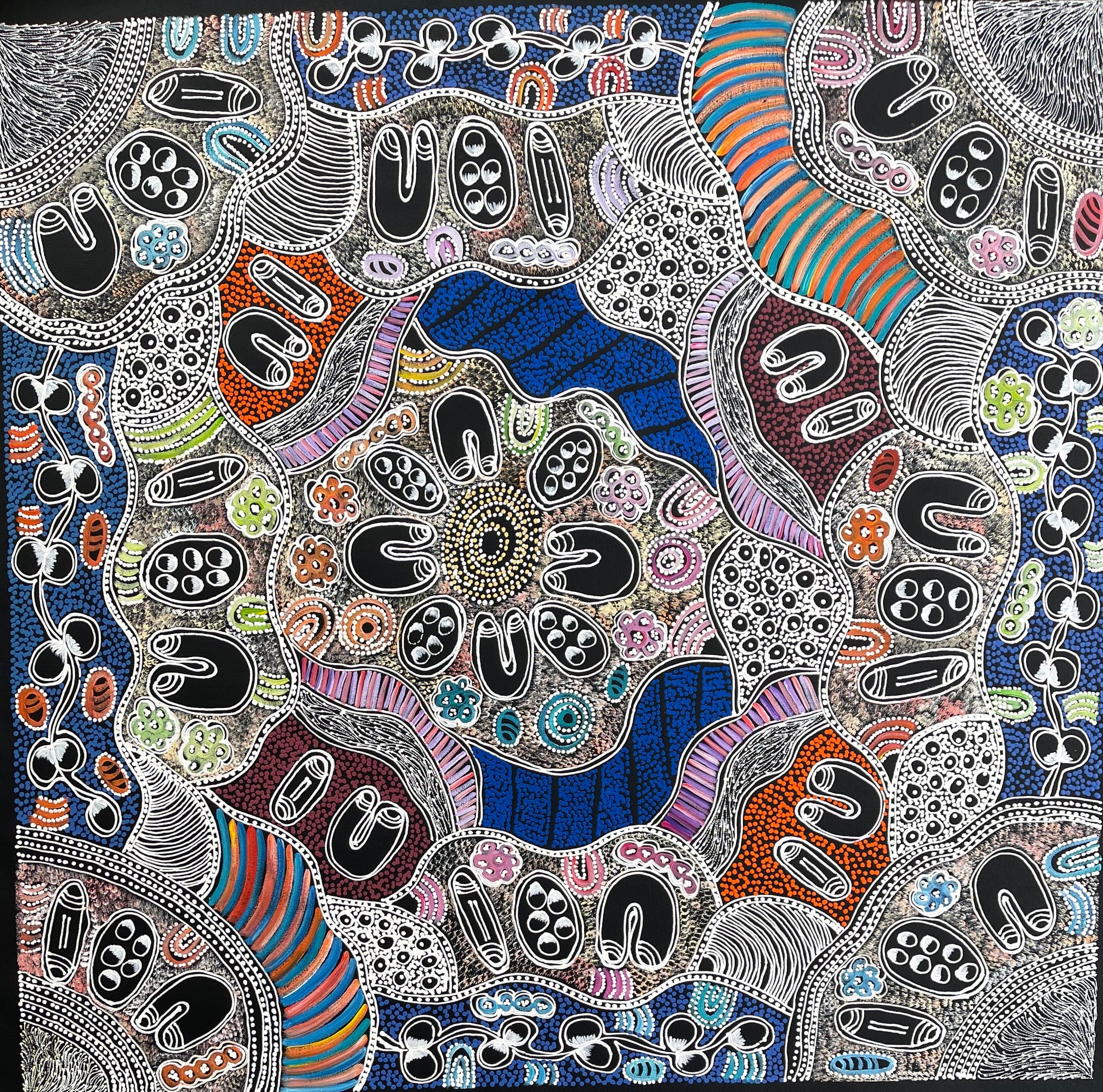 Lanita Numina - My Country Women Collecting Bushtucker - 94x96cm .56-12