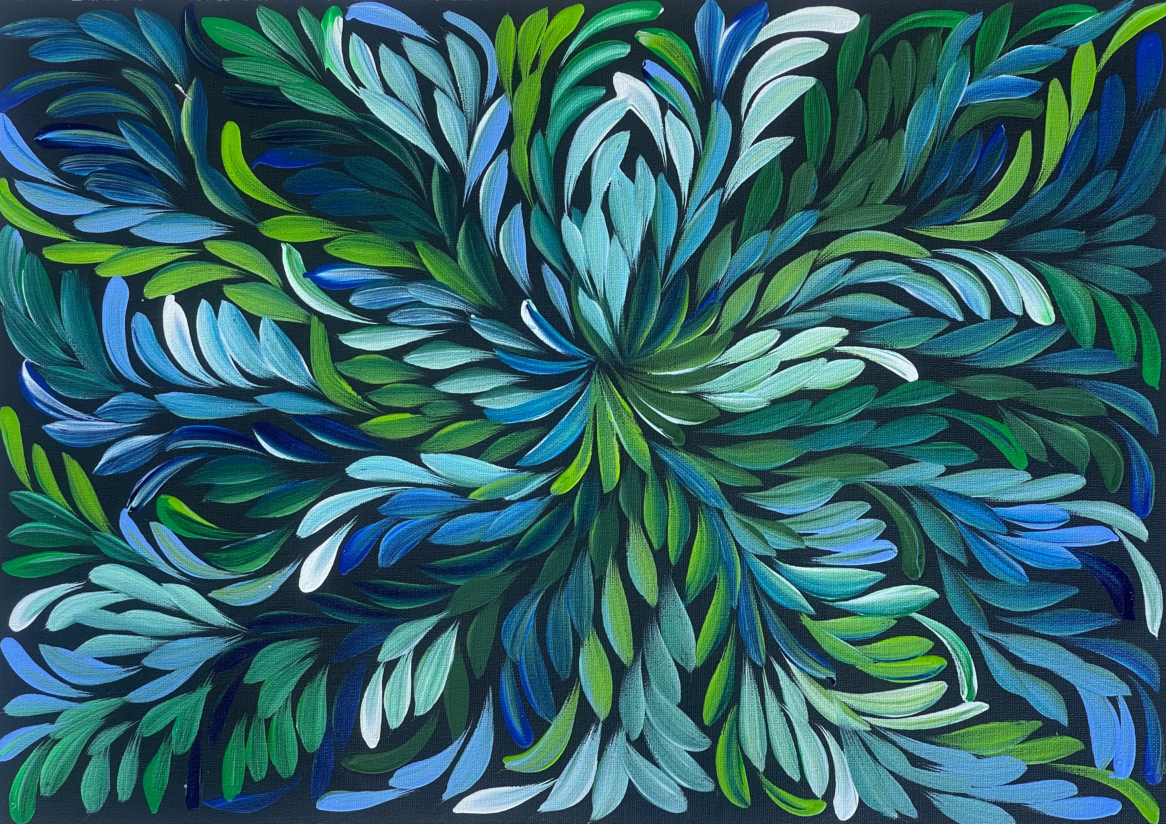 Louise Numina Napananka - Bush Medicine Leaves - 36x51cm .24-47