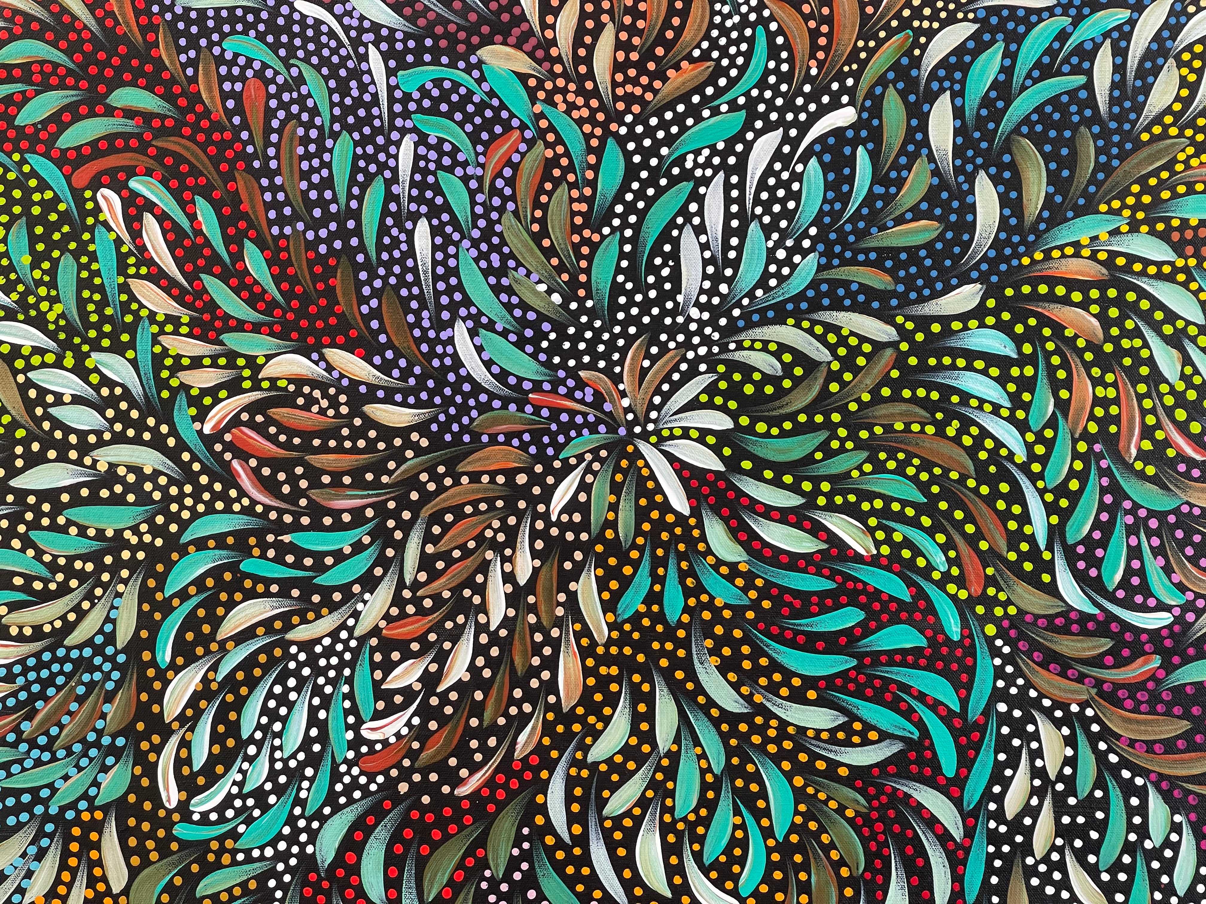 Caroline Numina - Seeded Bush Leaves - 148x86cm .62-16