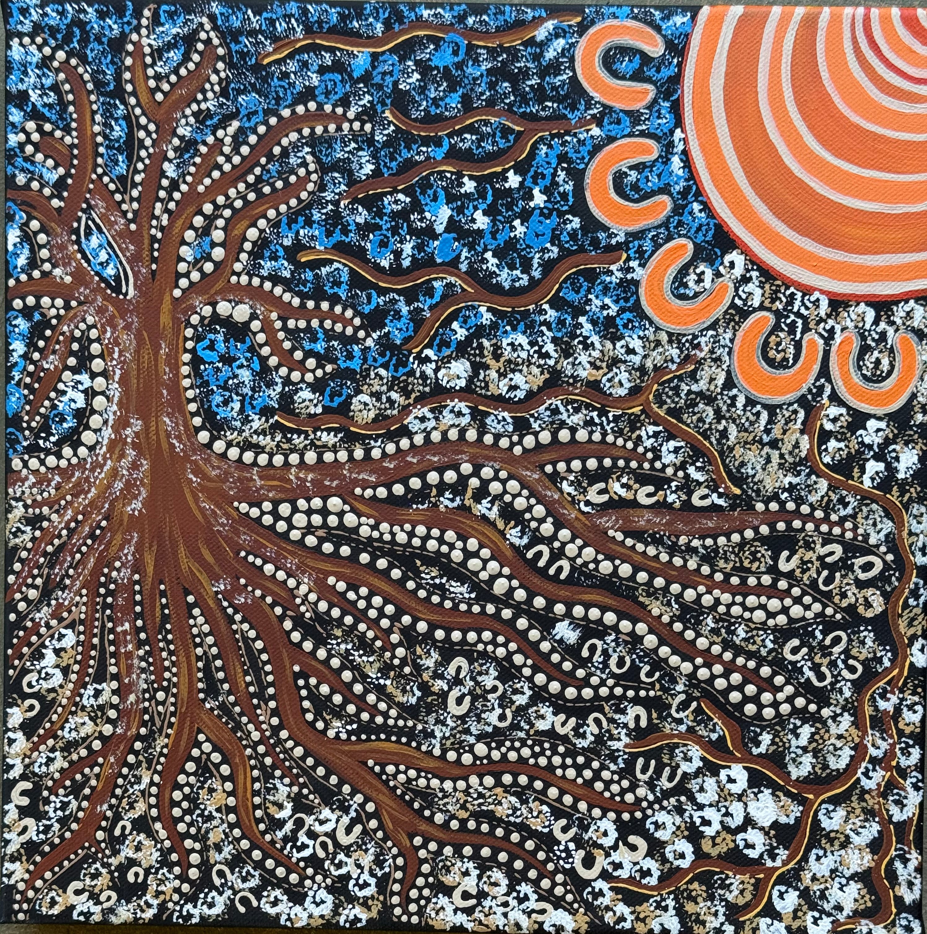 Deidre Burgoyne Rosier - Family Gatherings Near the Tree of Life .89-13 *pre-stretched*