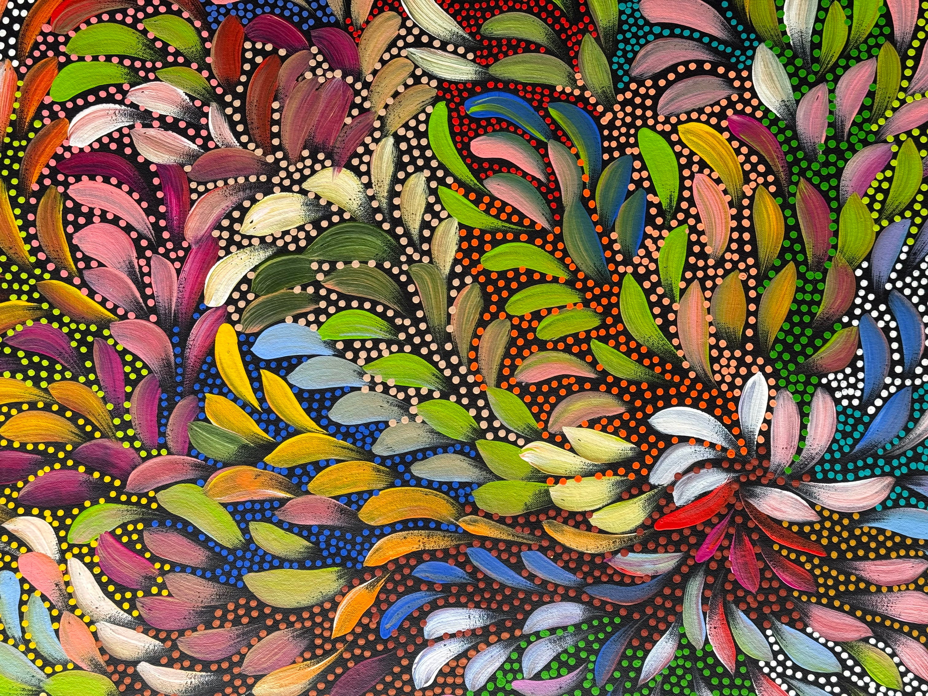 Caroline Numina - Seeded Bush Medicine Leaves - 104x68cm .05-1