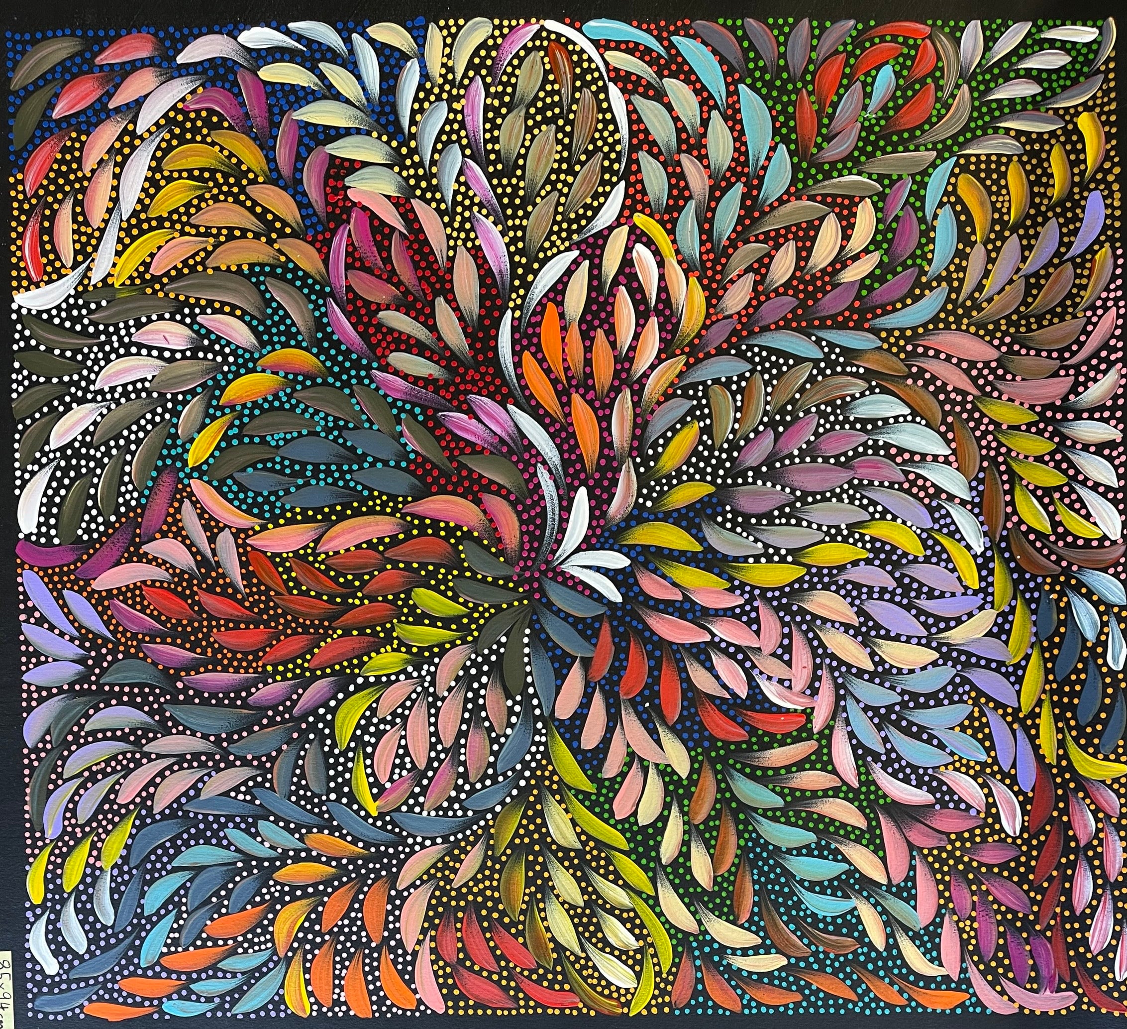 Caroline Numina - Bush Medicine Leaves with Seeds - 85x94cm .62-20