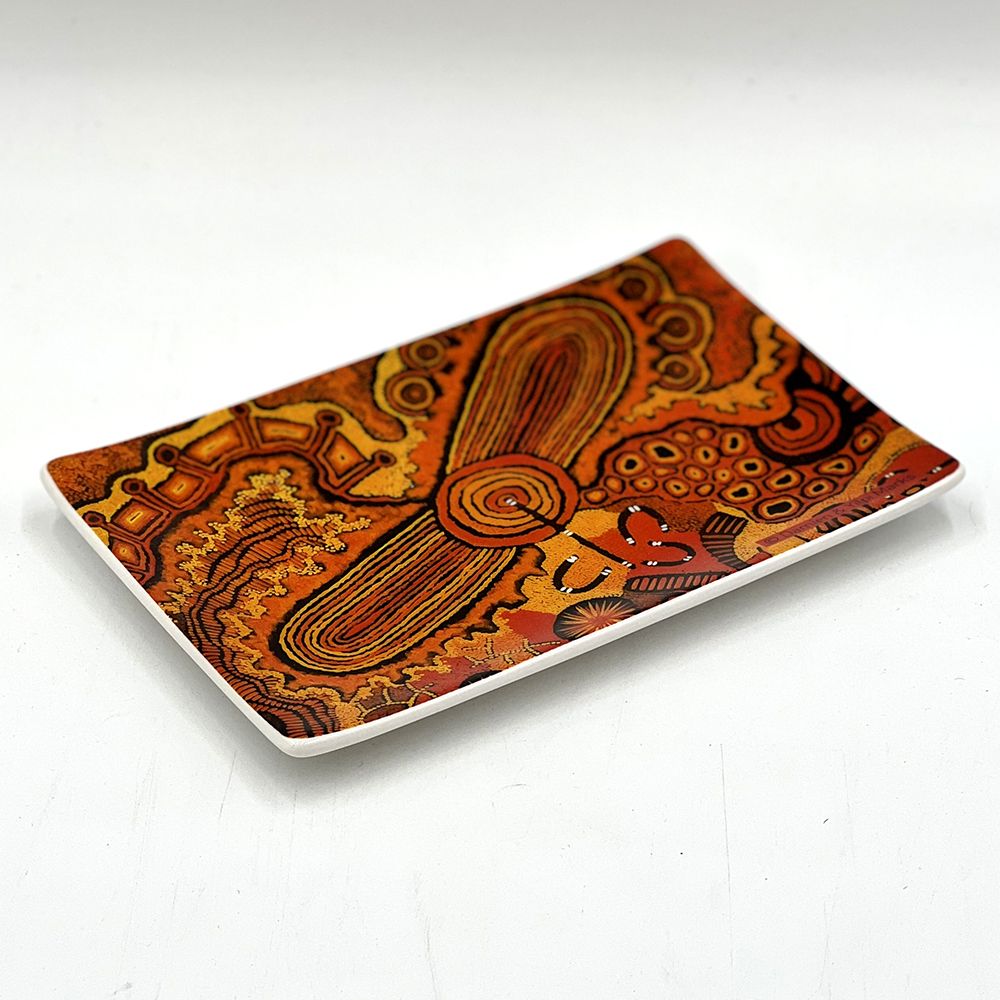 Cake Plate - Damien & Yilpi Marks (Kalimpinpa - Damien's Country)
