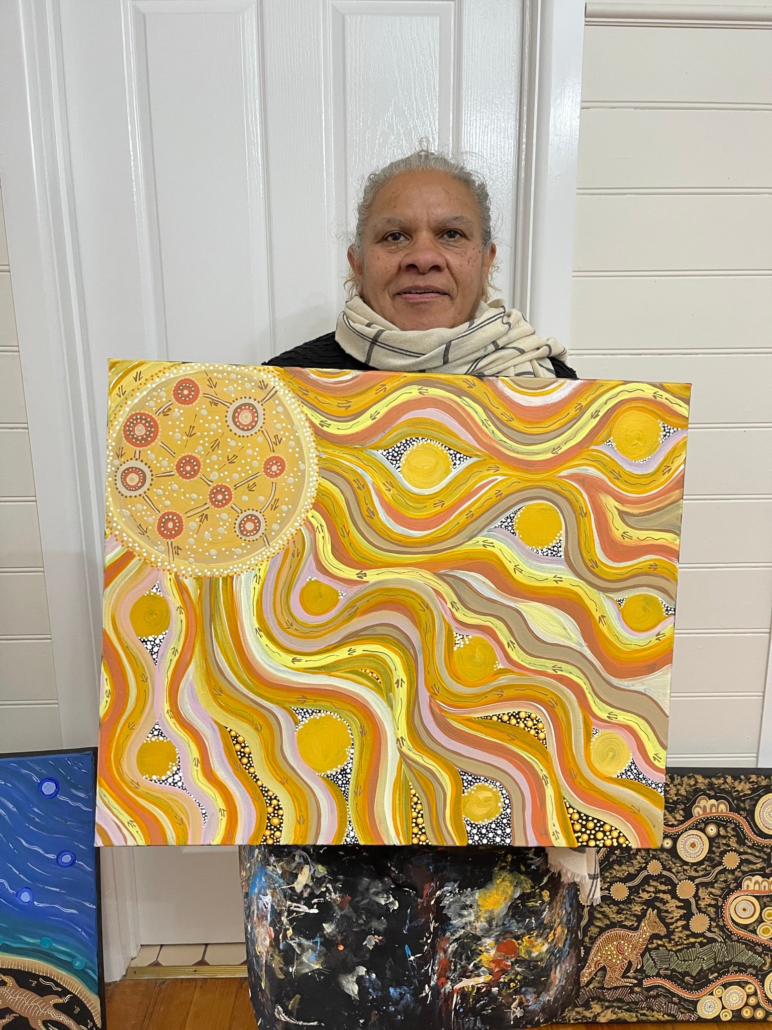 Deidre Burgoyne Rosier - Kangaroo Dreamings .03-3 *stretched*