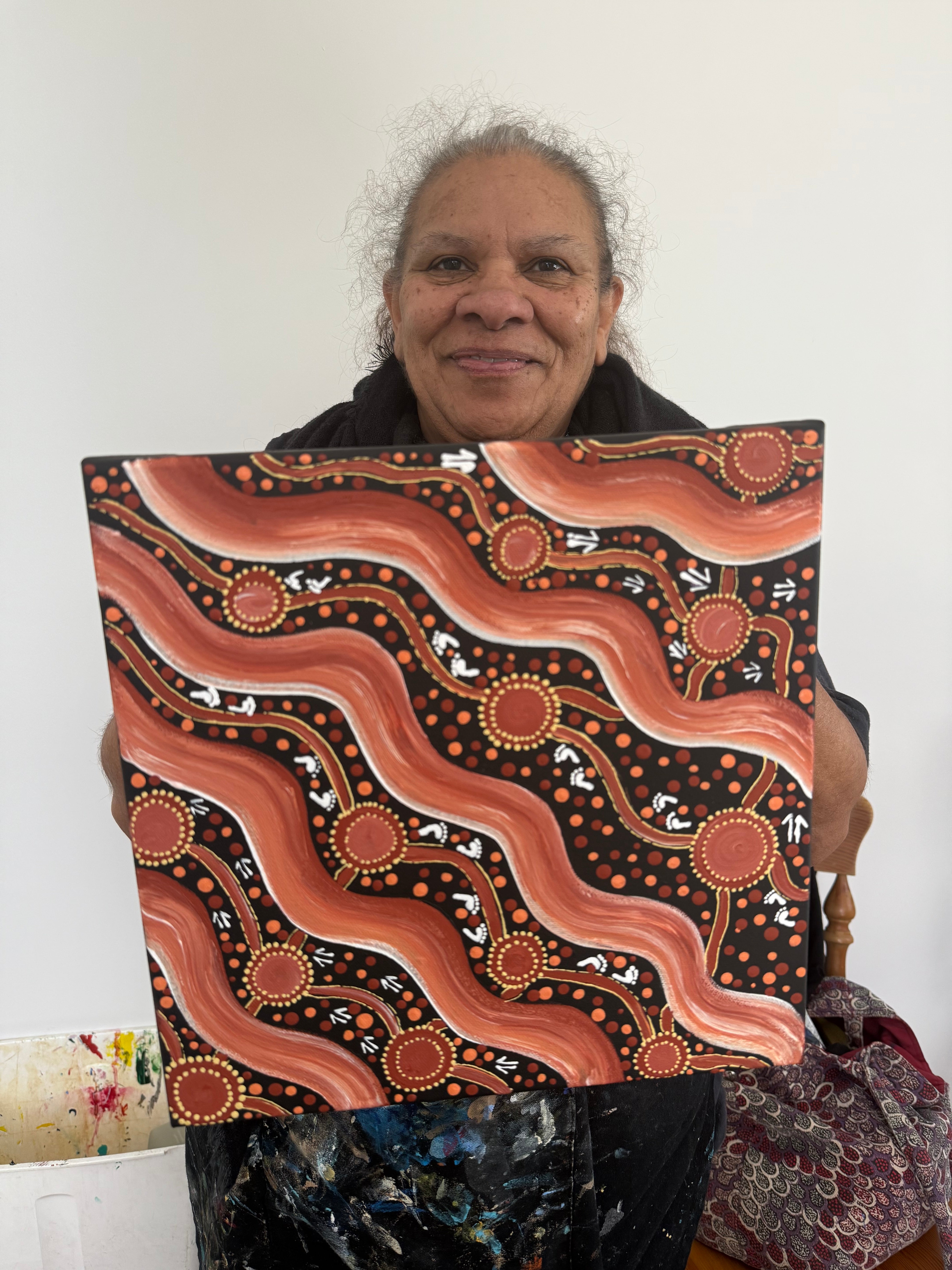 Deidre Burgoyne Rosier - Walkabouts, Travel Tracks .89-10 *pre-stretched*