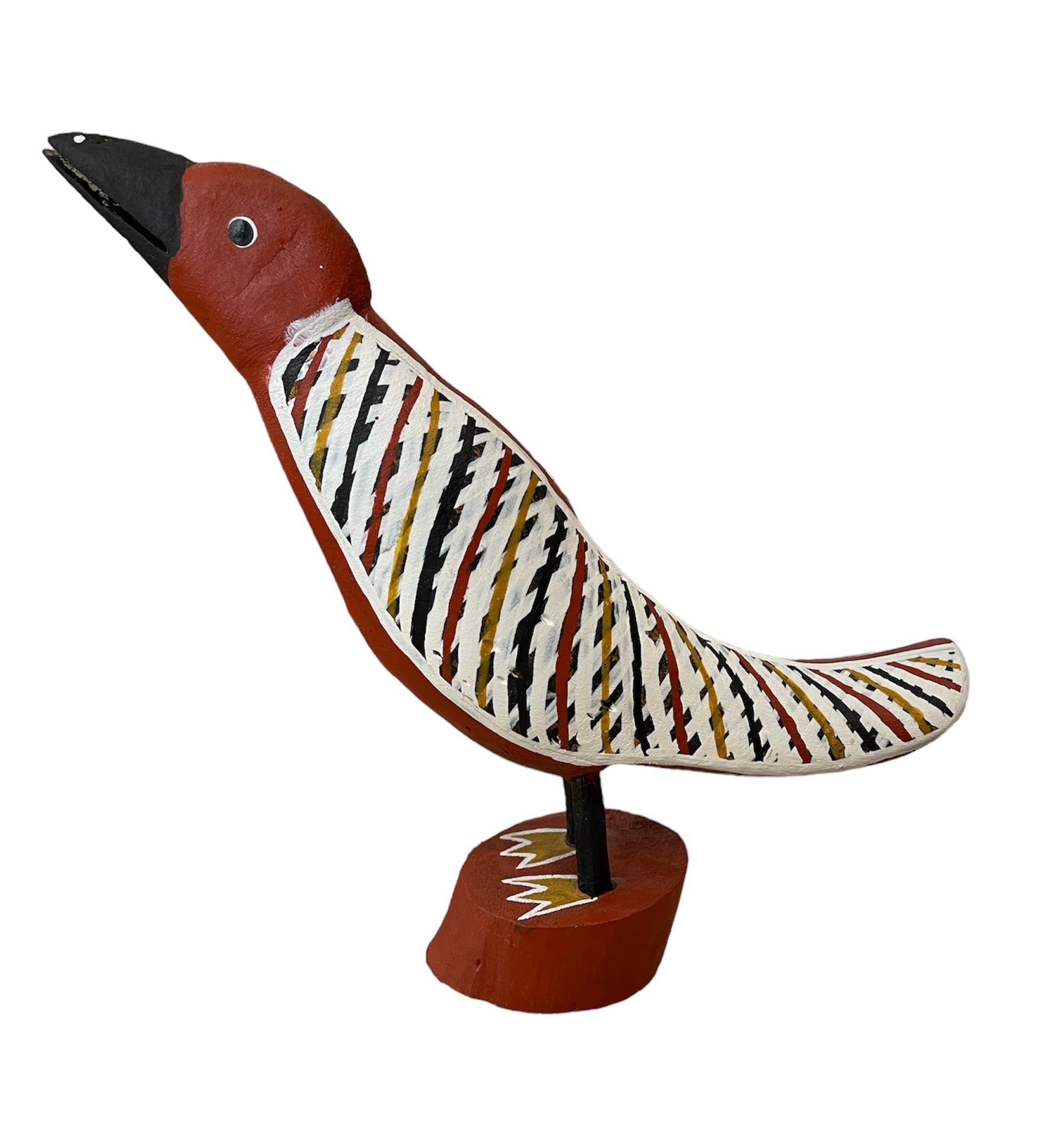 Elah Yunupingu & Barbara Wanambi - Bird Short Beak (Red)