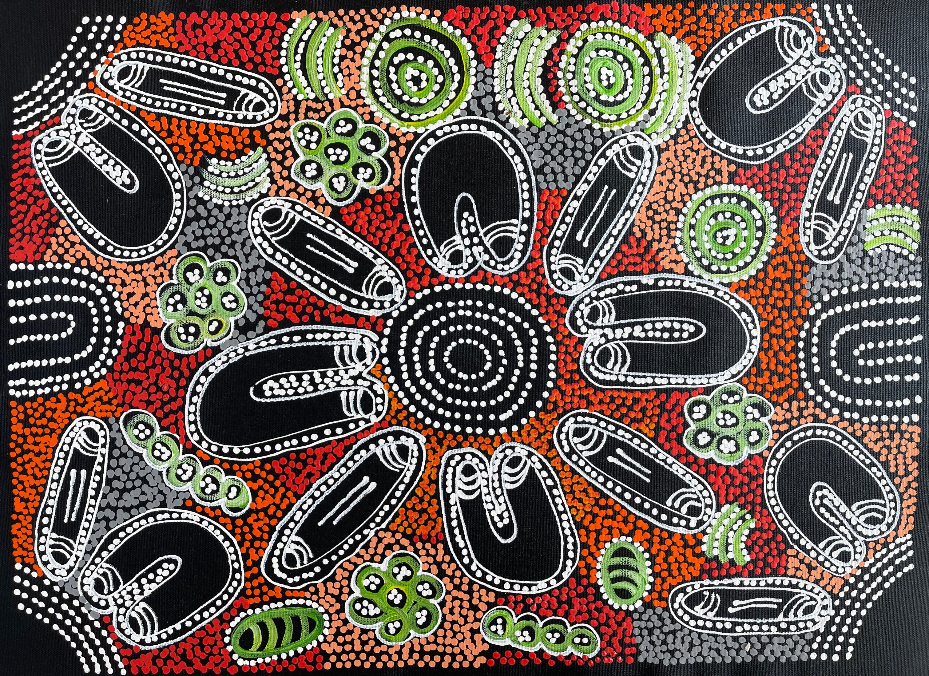 Lanita Numina - Women Collecting Bush Tucker - 38x52cm .56-11