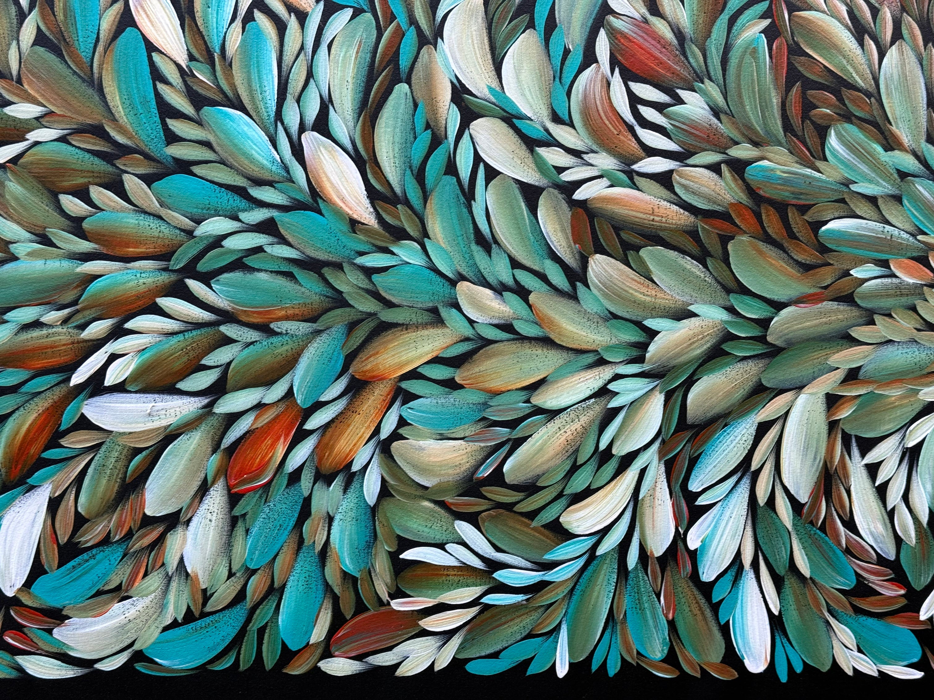 Louise Numina Napananka - Bush Medicine Leaves - 90x60cm .21-23
