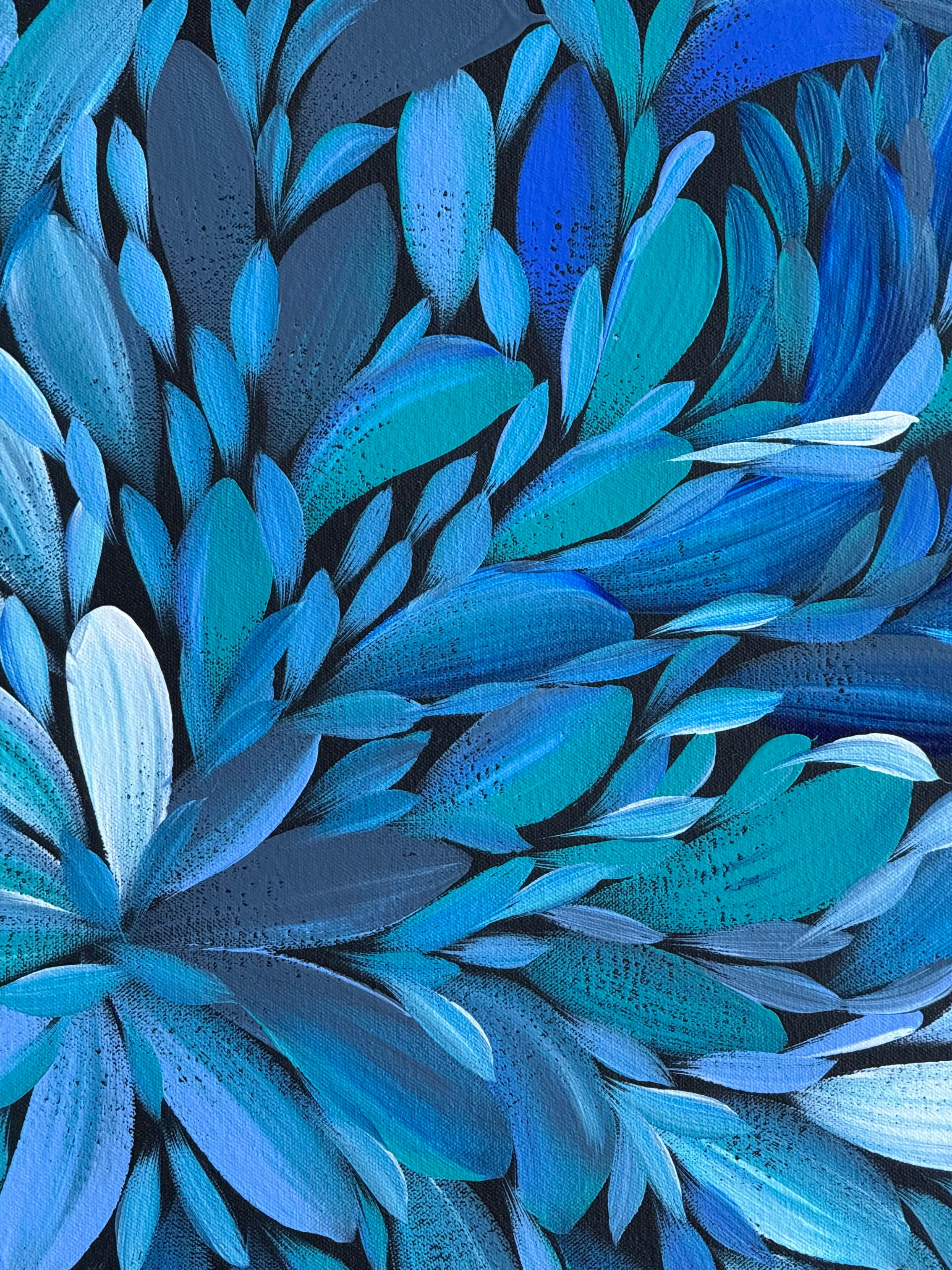 Louise Numina Napananka - Bush Medicine Leaves - 60x59cm .23-10
