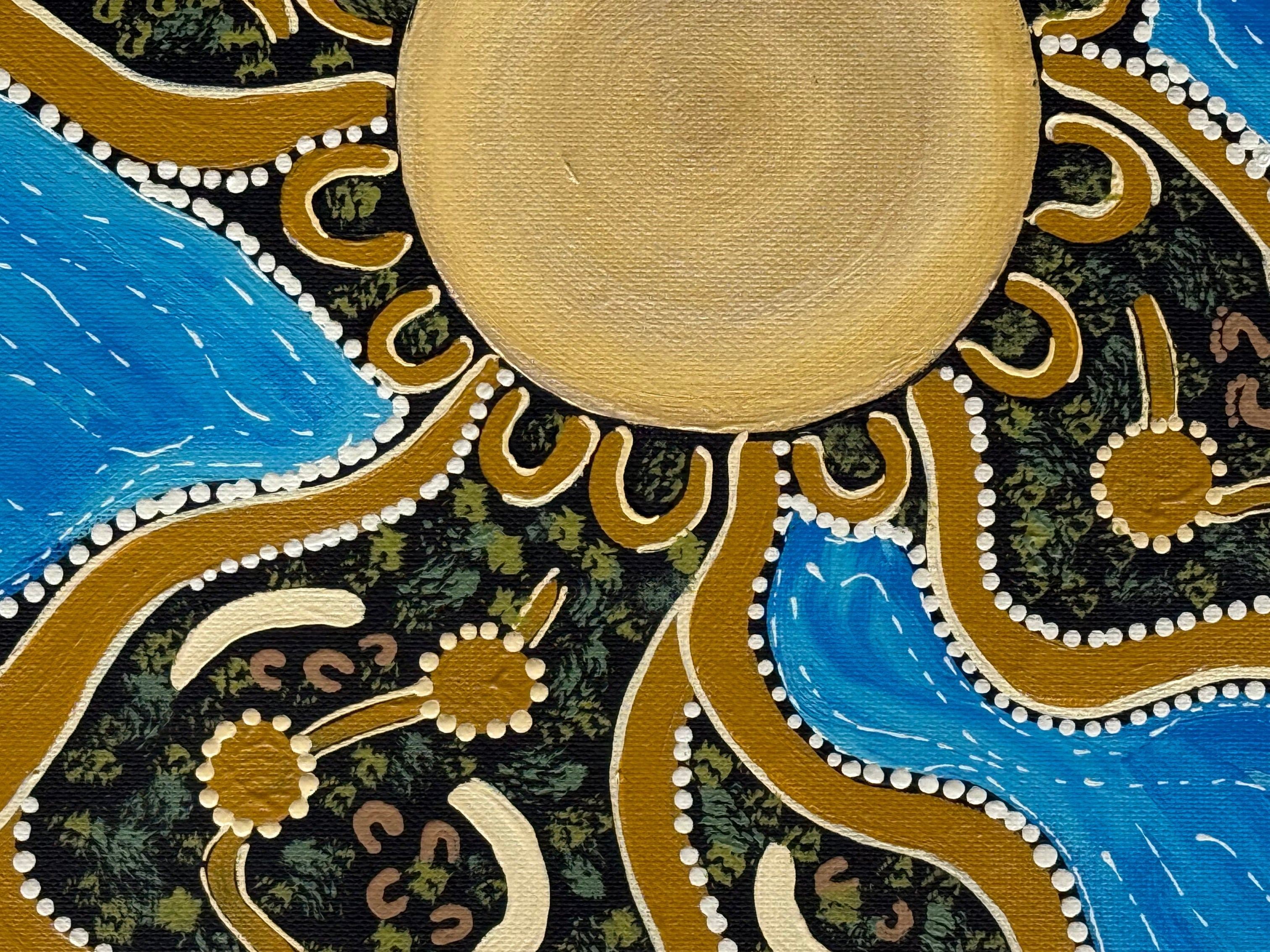 Deidre Burgoyne Rosier - Travelling Tracks, Meeting Place, Families .34-15