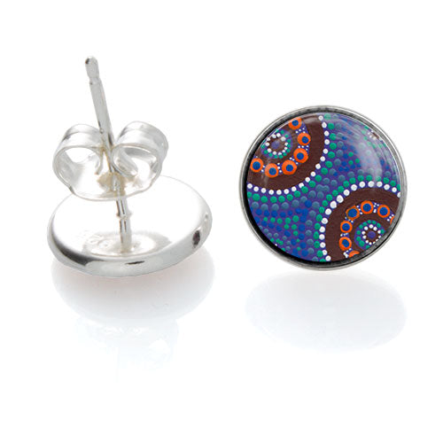 Earrings Stud - Camping Around Waterholes - Kathleen Buzzacott