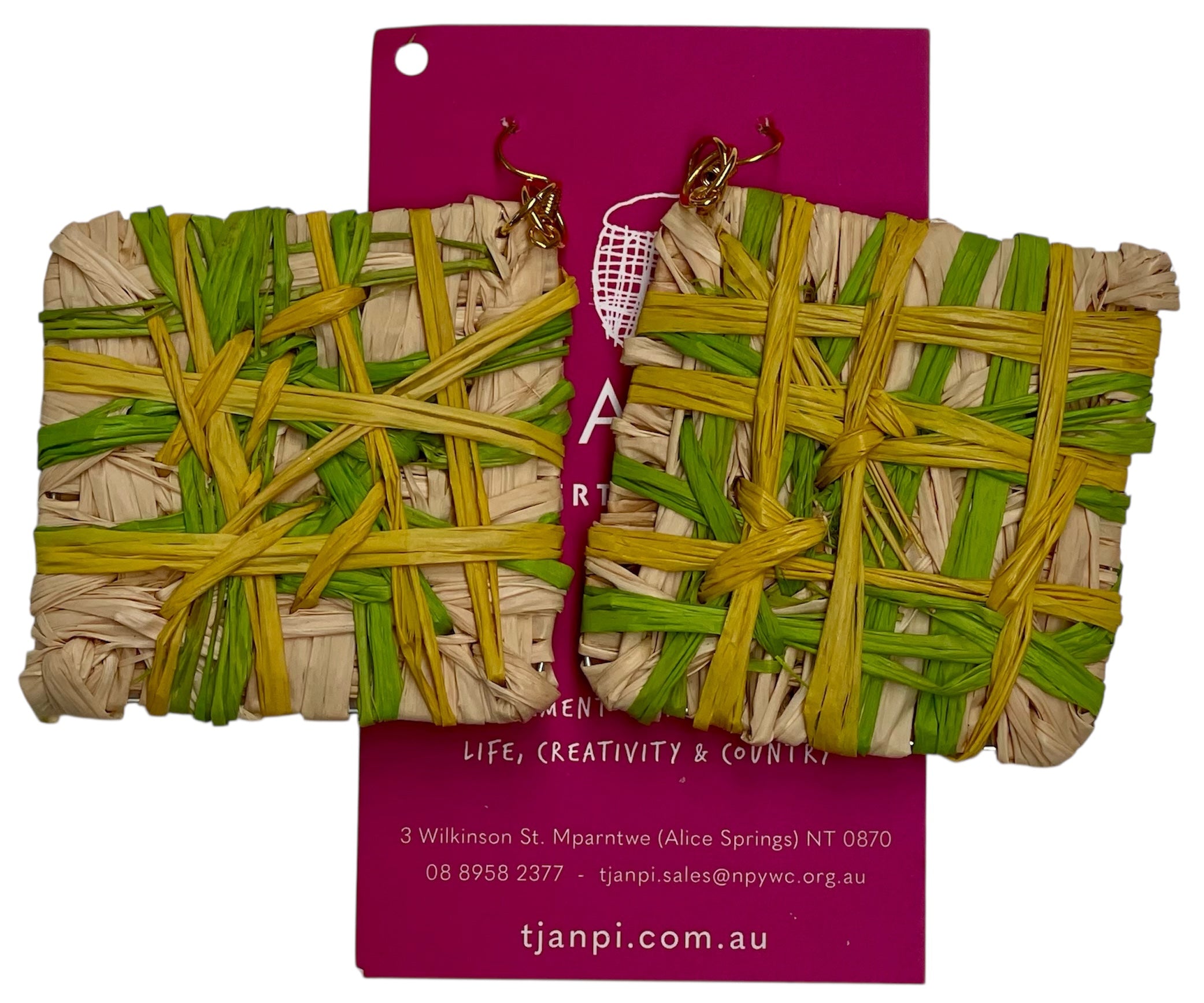 Raffia Woven Diamond Earrings - Eva Braeden