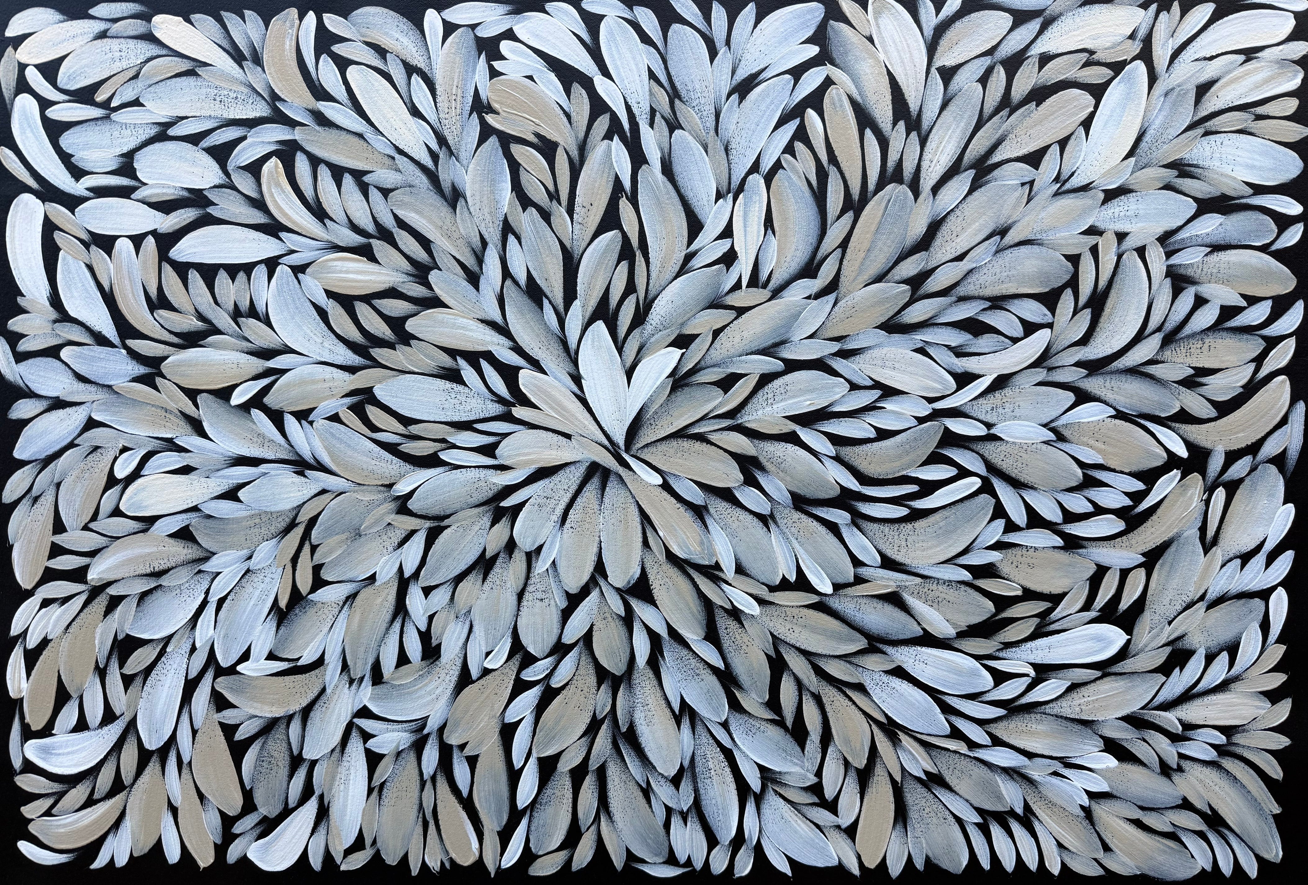 Louise Numina Napananka - Bush Medicine Leaves - 90x60cm .19-1