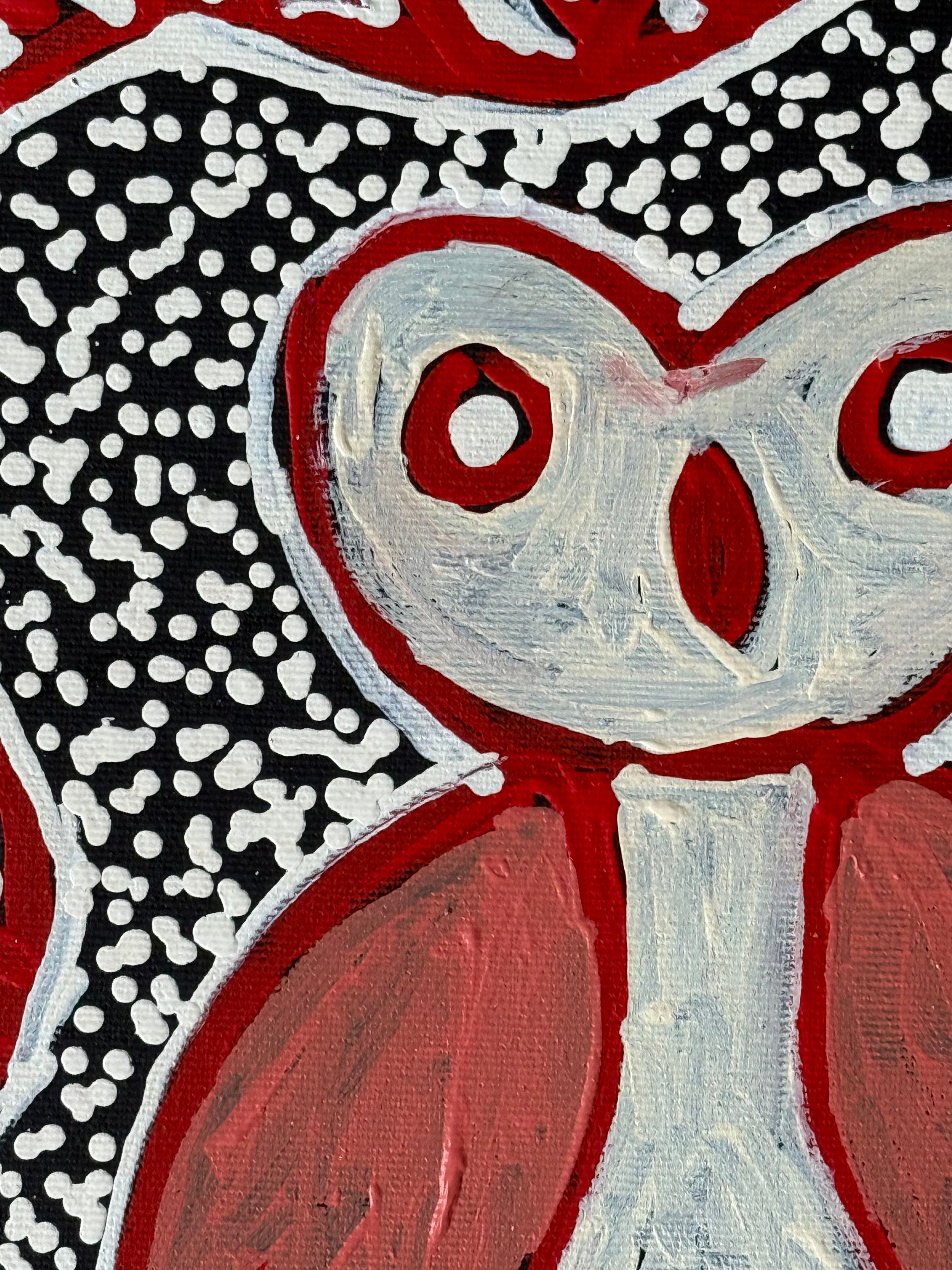 Juliette Nampijinpa Brown - Jarlajirrpi Jukurrpa (Owlet Nightjar Dreaming) - Stretched