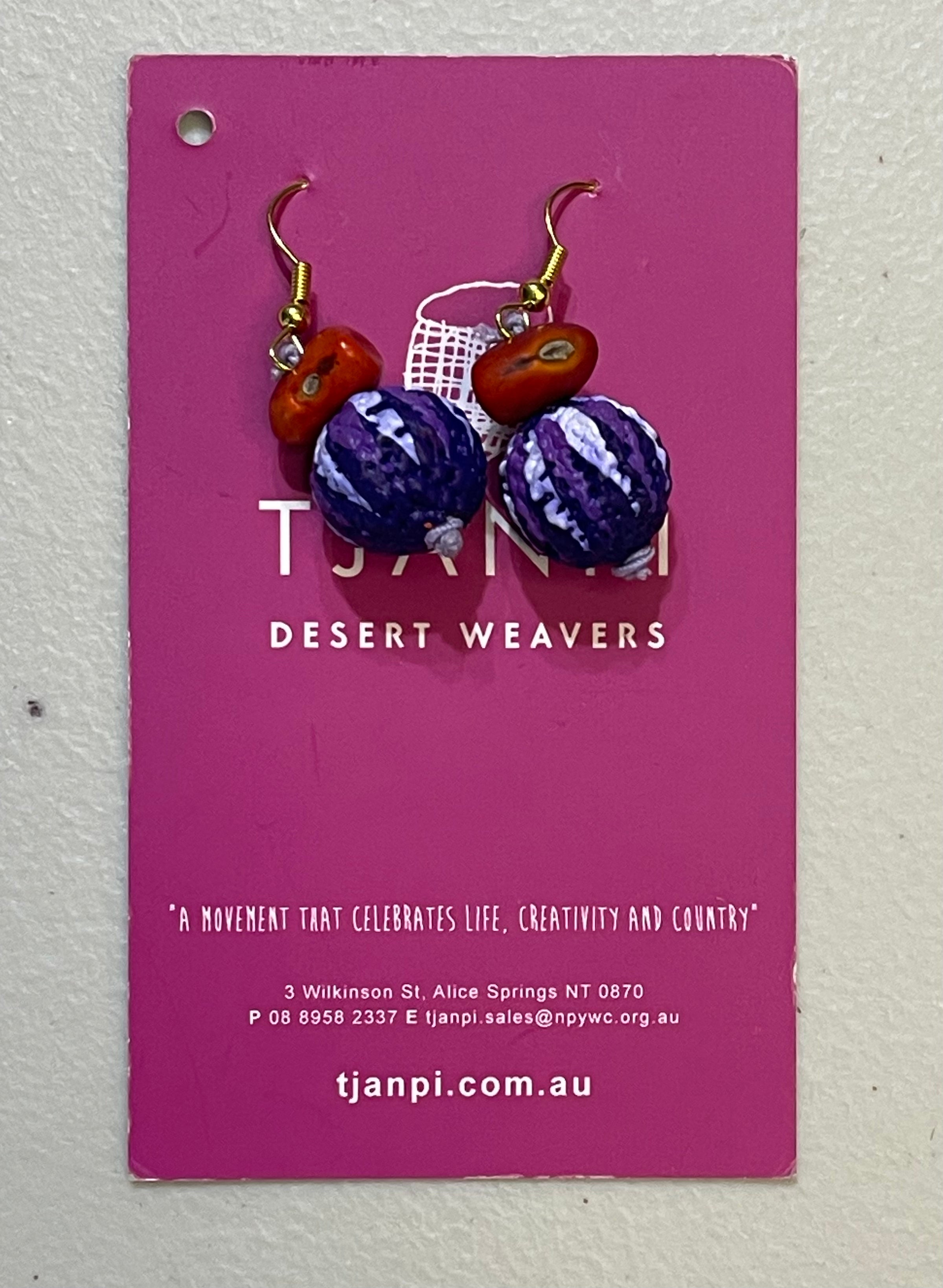 Painted Seed Earrings