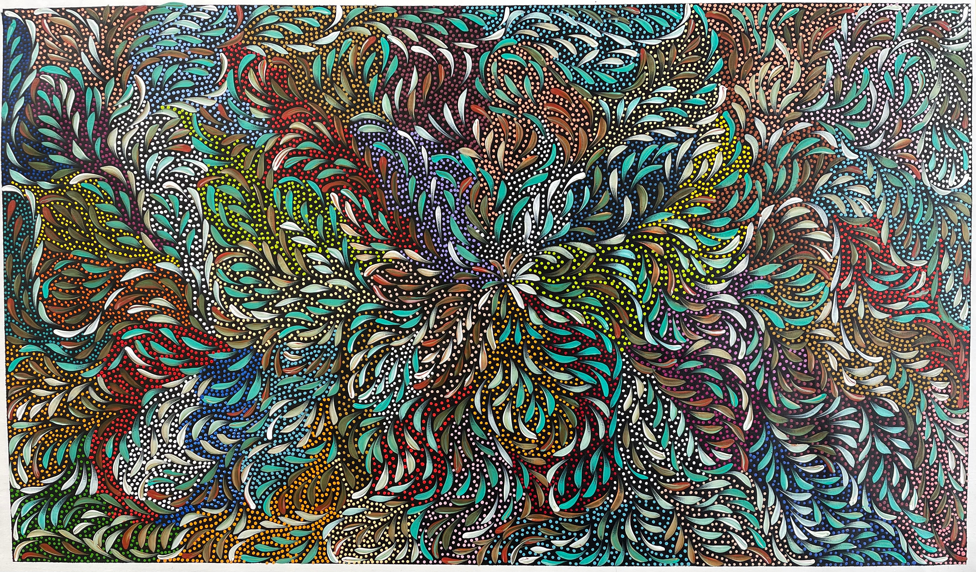 Caroline Numina - Seeded Bush Leaves - 148x86cm .62-16