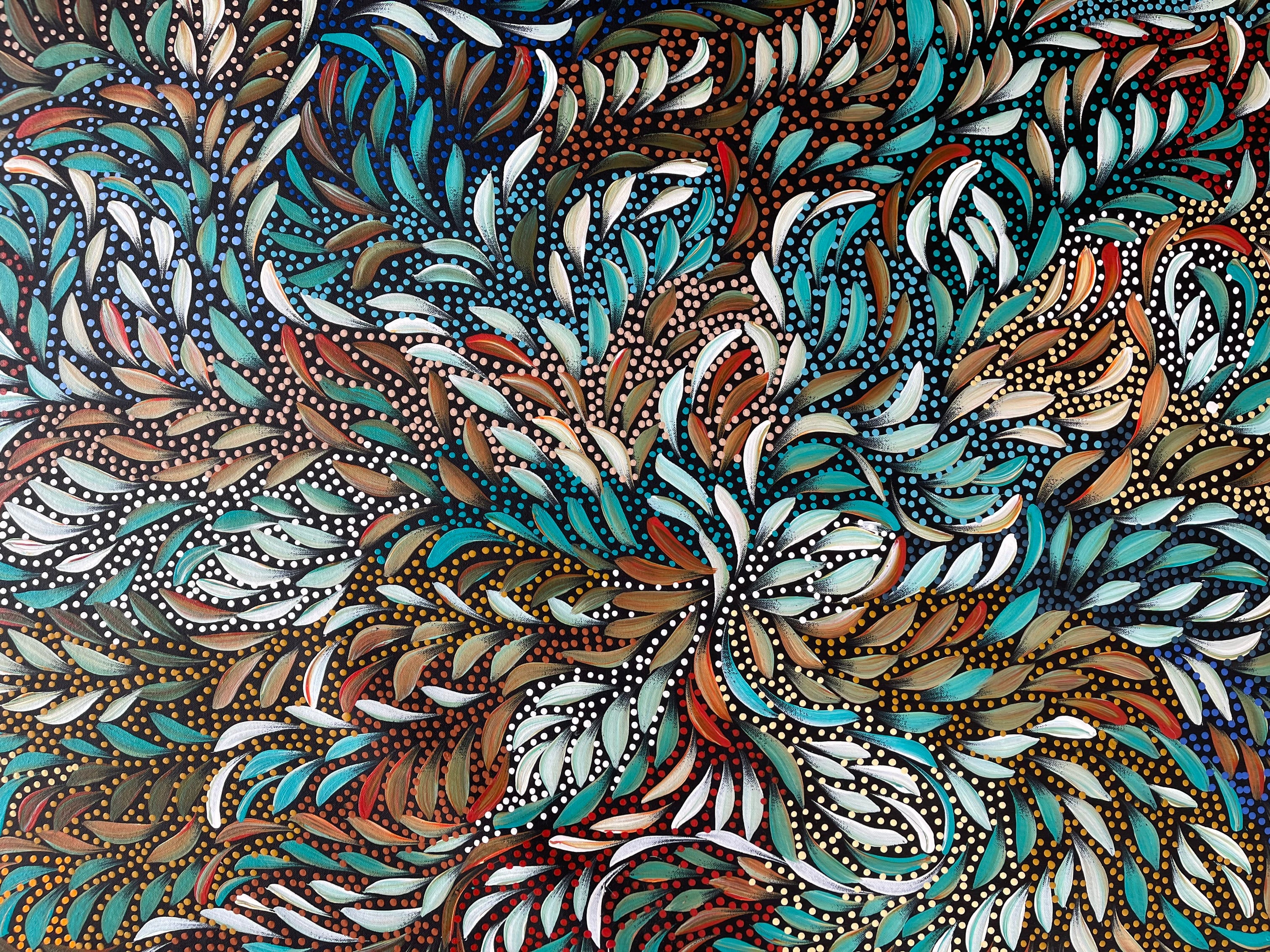 Caroline Numina - Bush Medicine Leaves and Seeds - 201x101cm .79-1