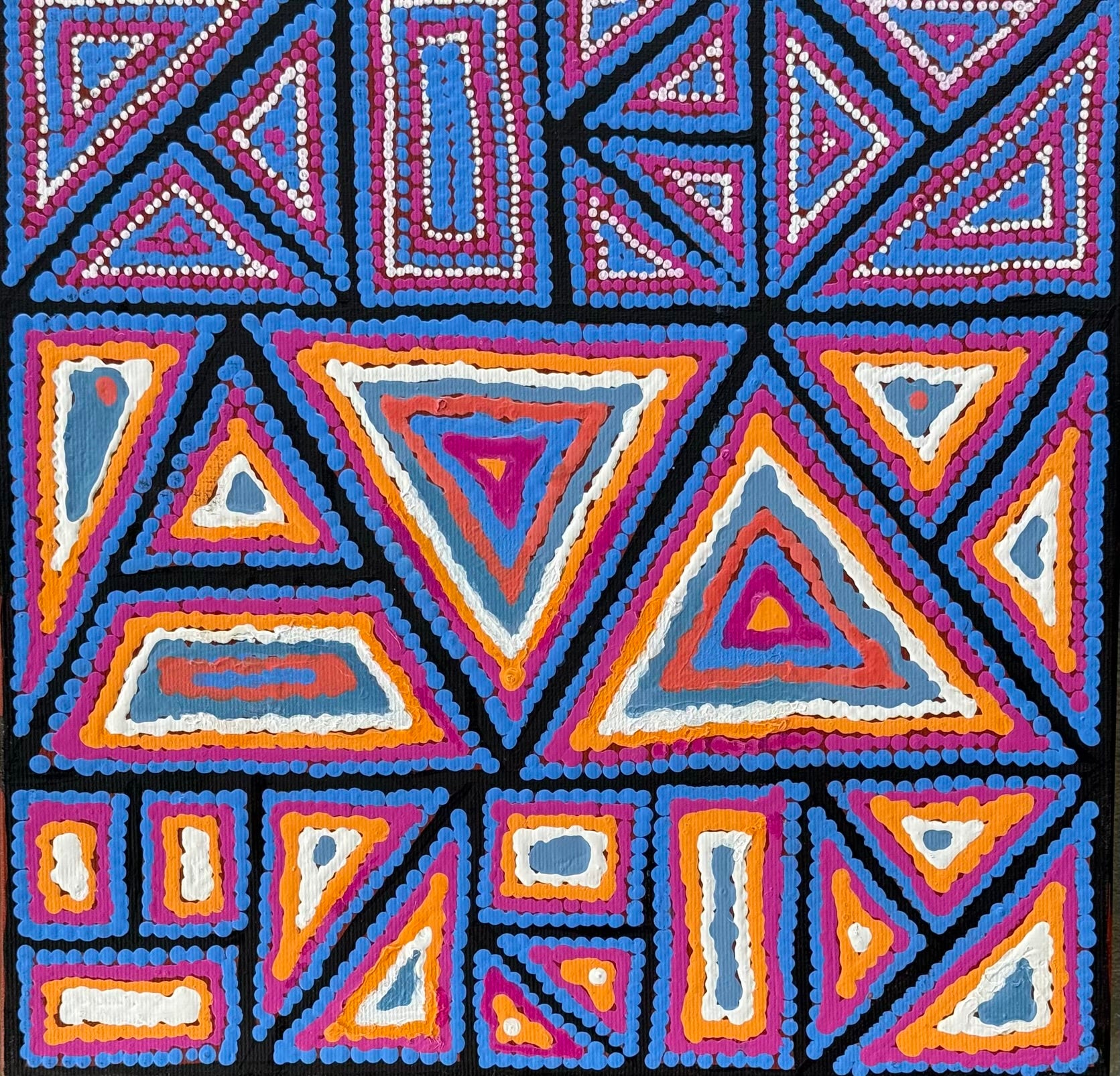 Geraldine Napurrurla Wilson - Yawakiyi Jukurrpa (Native Currant Dreaming) - Stretched