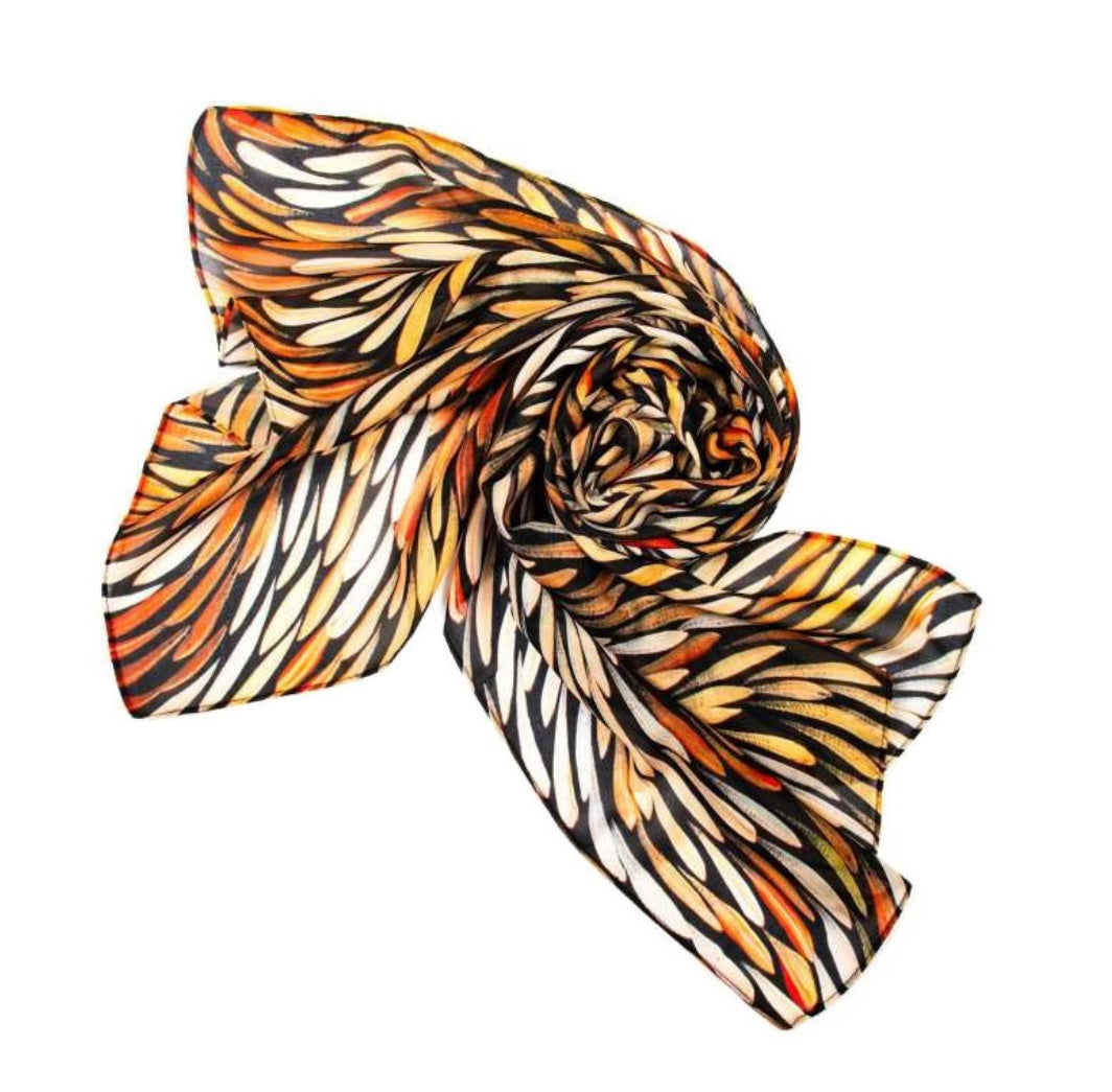 Silk Scarf - Sharon Numina - Bush Medicine Leaves