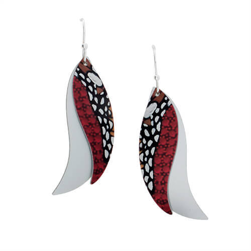 Earrings - Feather Earrings Butterfly - Kathleen Buzzacott