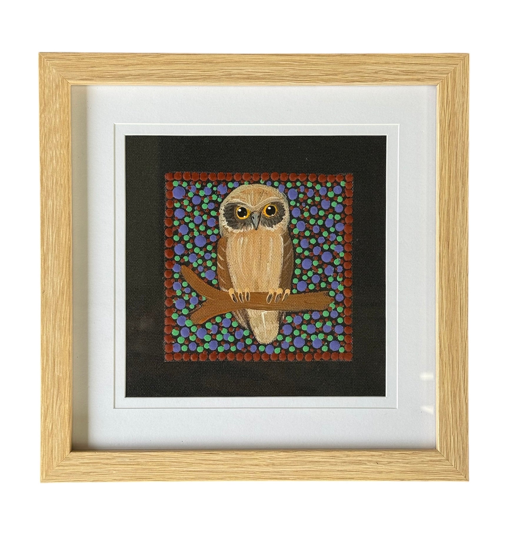Kathleen Buzzacott - Boobook Owl - Small, Framed .010
