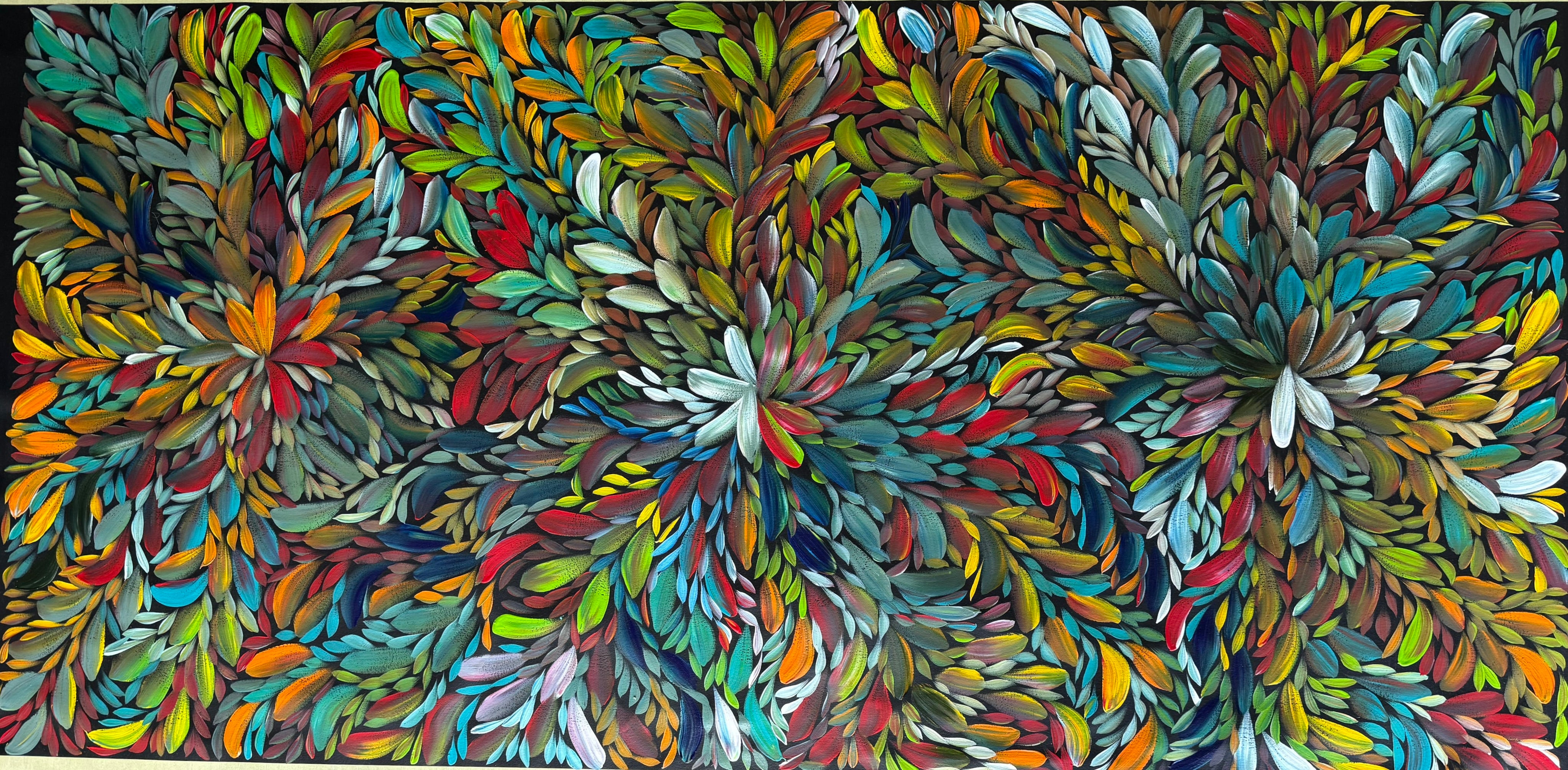 Louise Numina Napananka - Bush Medicine Leaves - 200x98cm .21-6