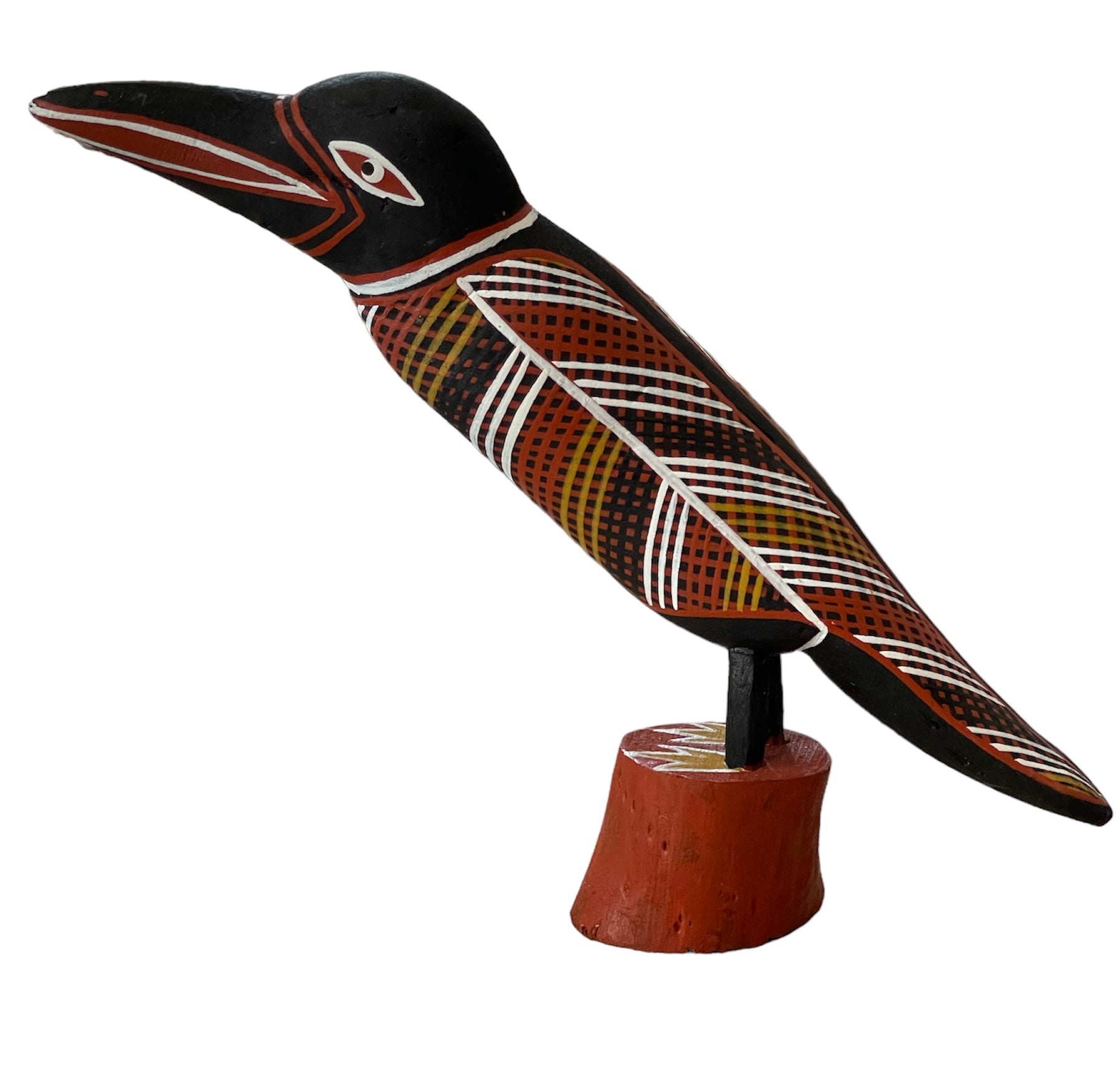 Elah Yunupingu & Barbara Wanambi - Bird Long Beak (Black)