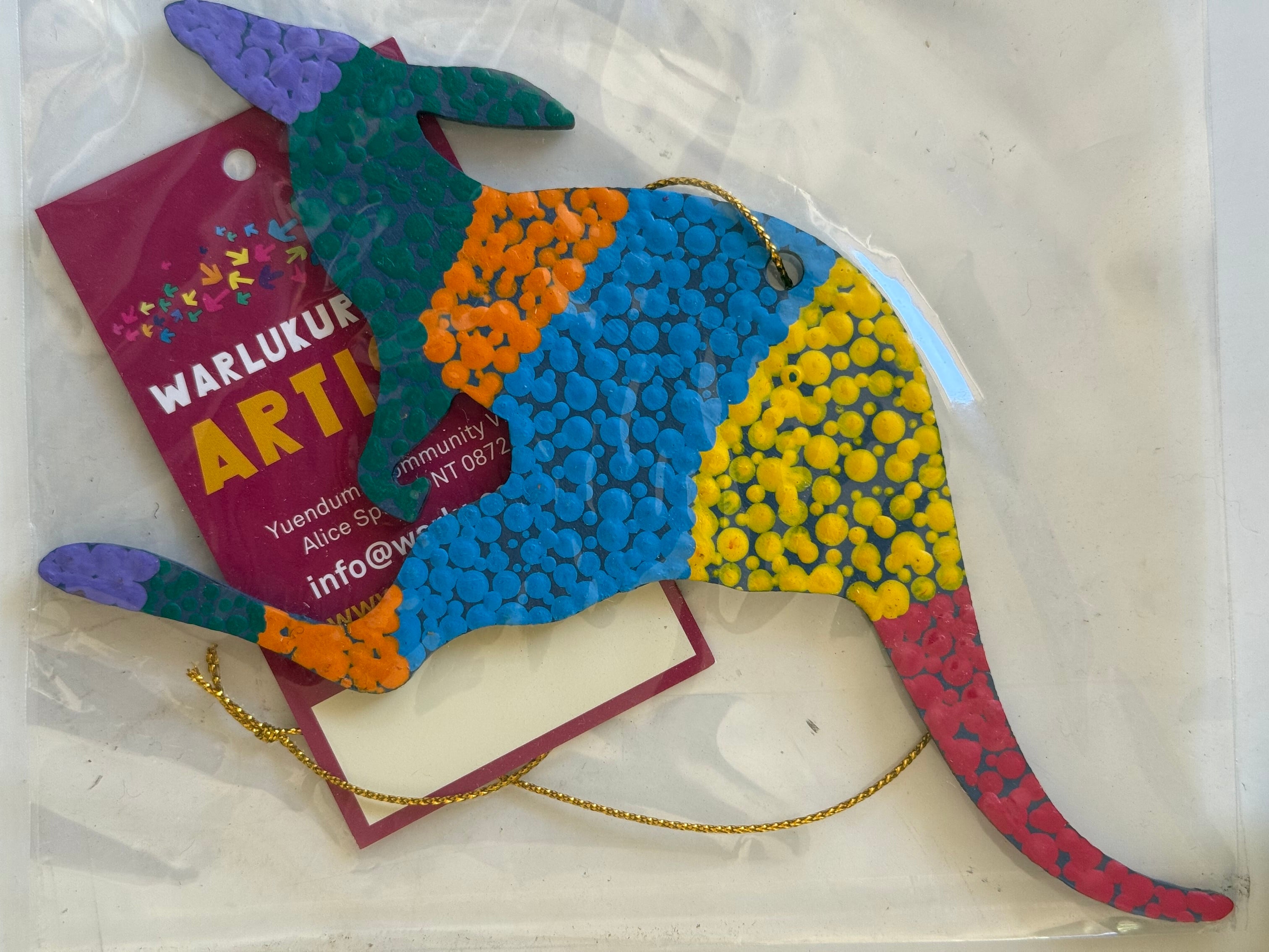 Hand Painted Decoration - Kangaroo .2