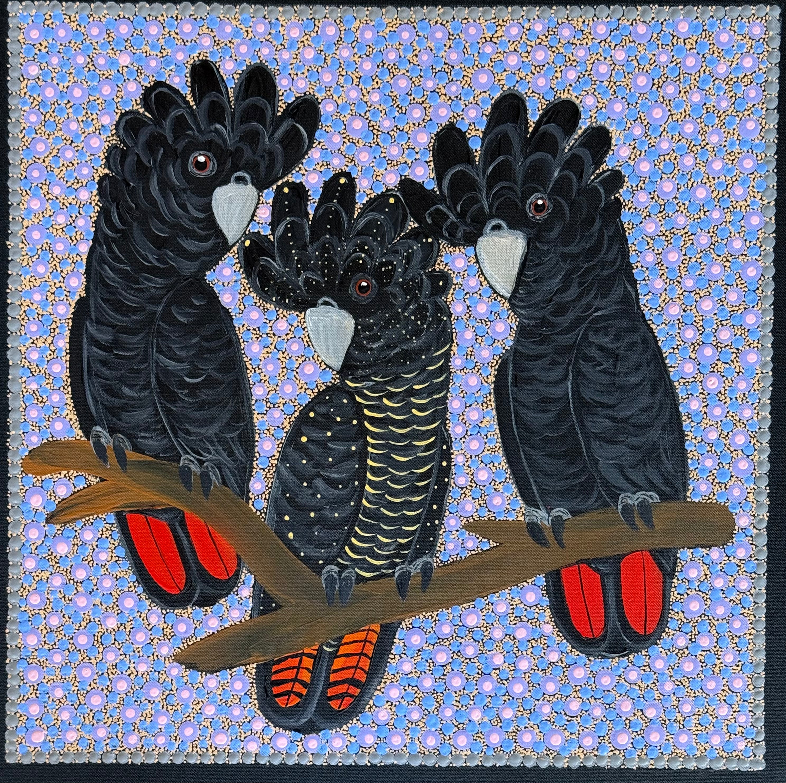Kathleen Buzzacott - Red Tail Black Cockatoos .88-17