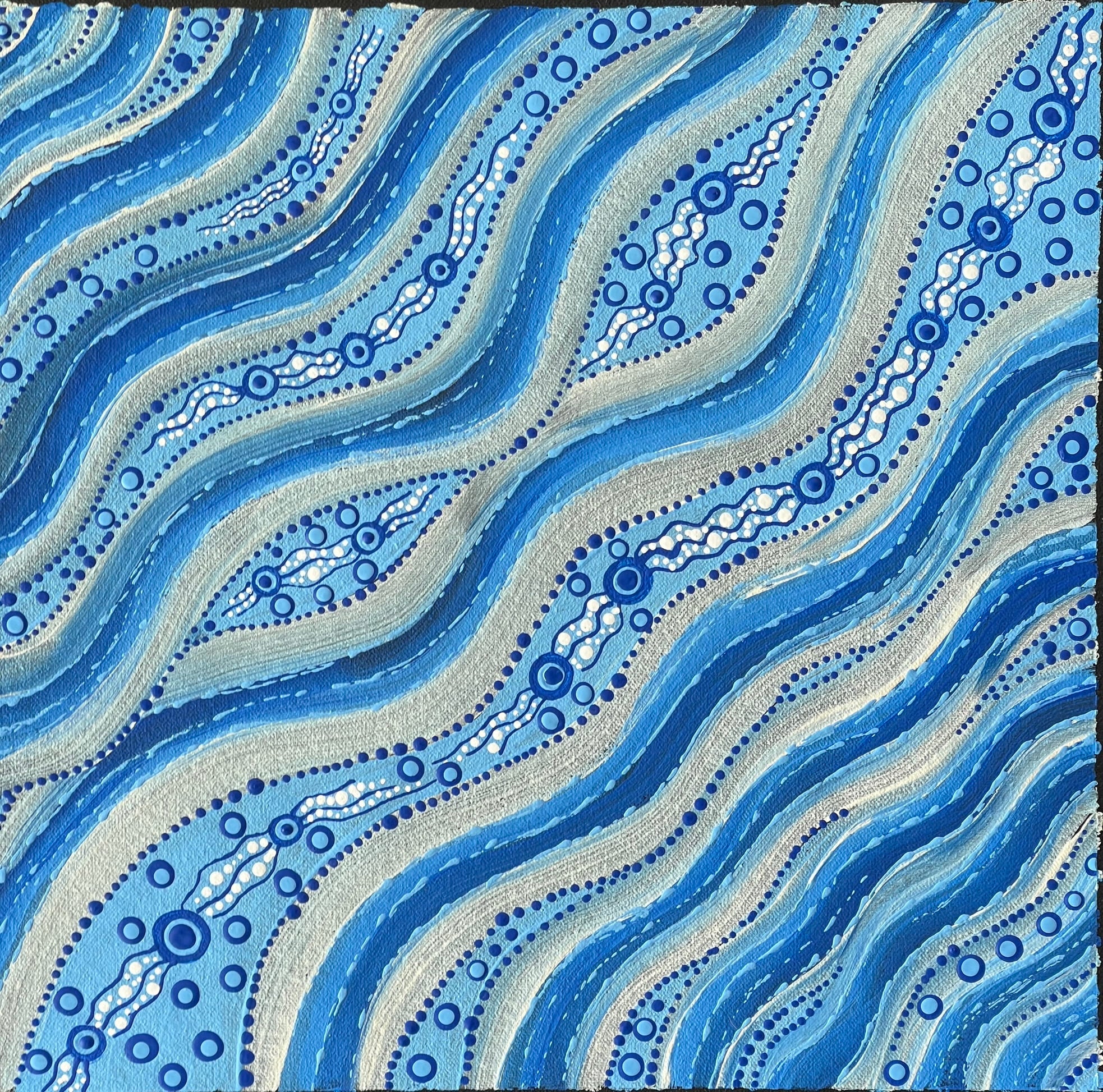 Deidre Burgoyne Rosier - Water Dreaming - 31x31cm .12-15