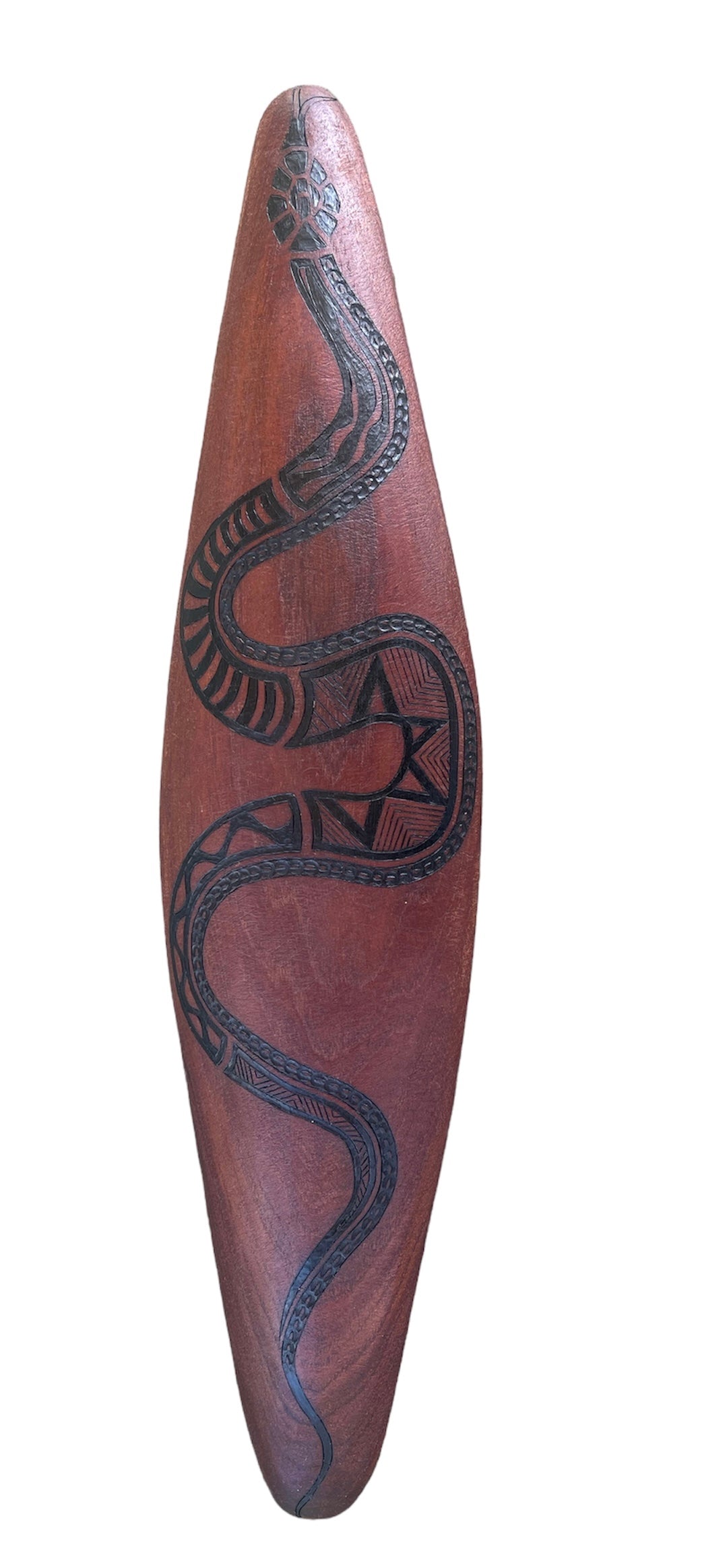 Malgarr Wall Shield (Small) - Australian Red Cedar - Gaan The Snake - Mick Harding