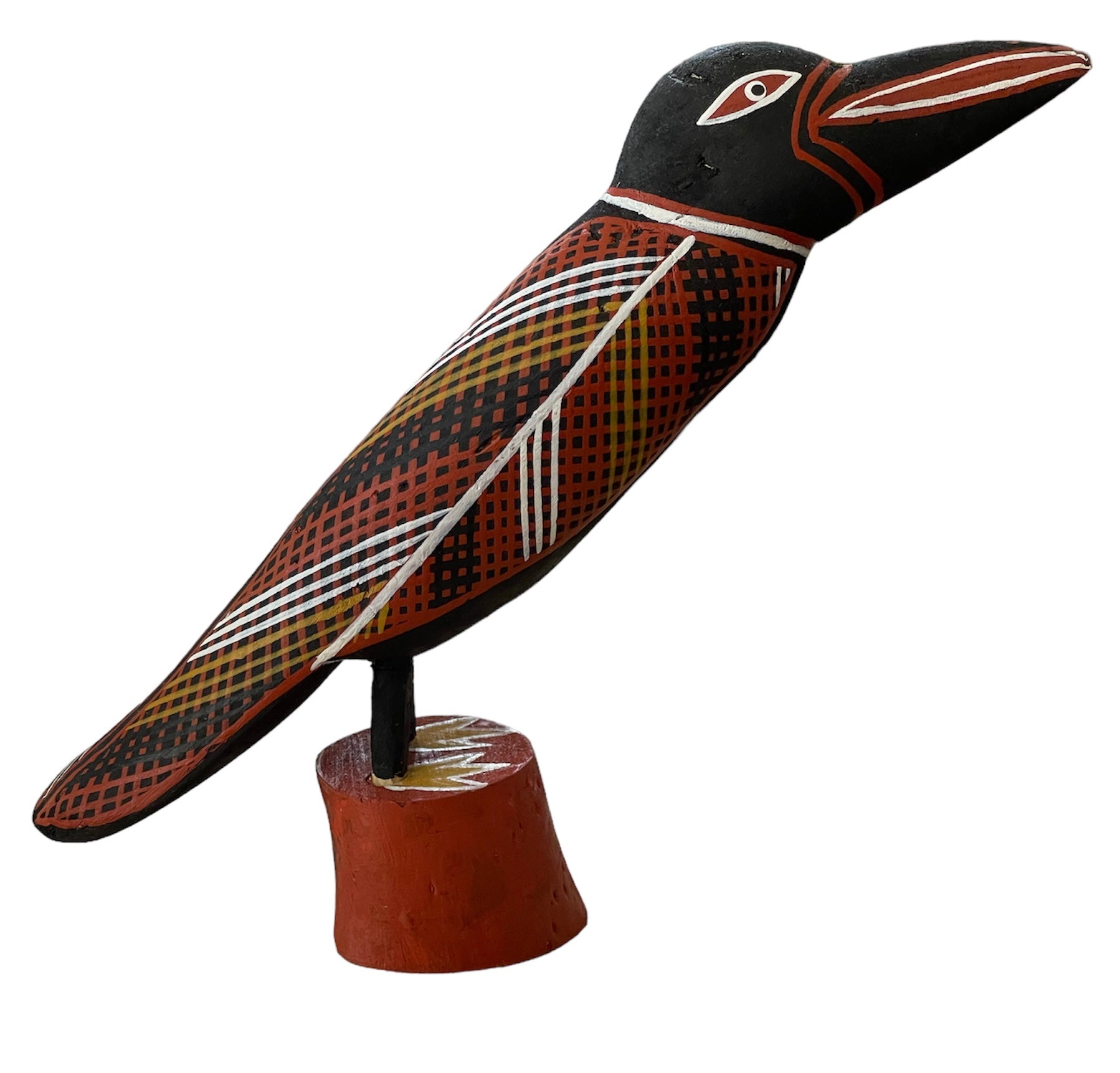 Elah Yunupingu & Barbara Wanambi - Bird Long Beak (Black)