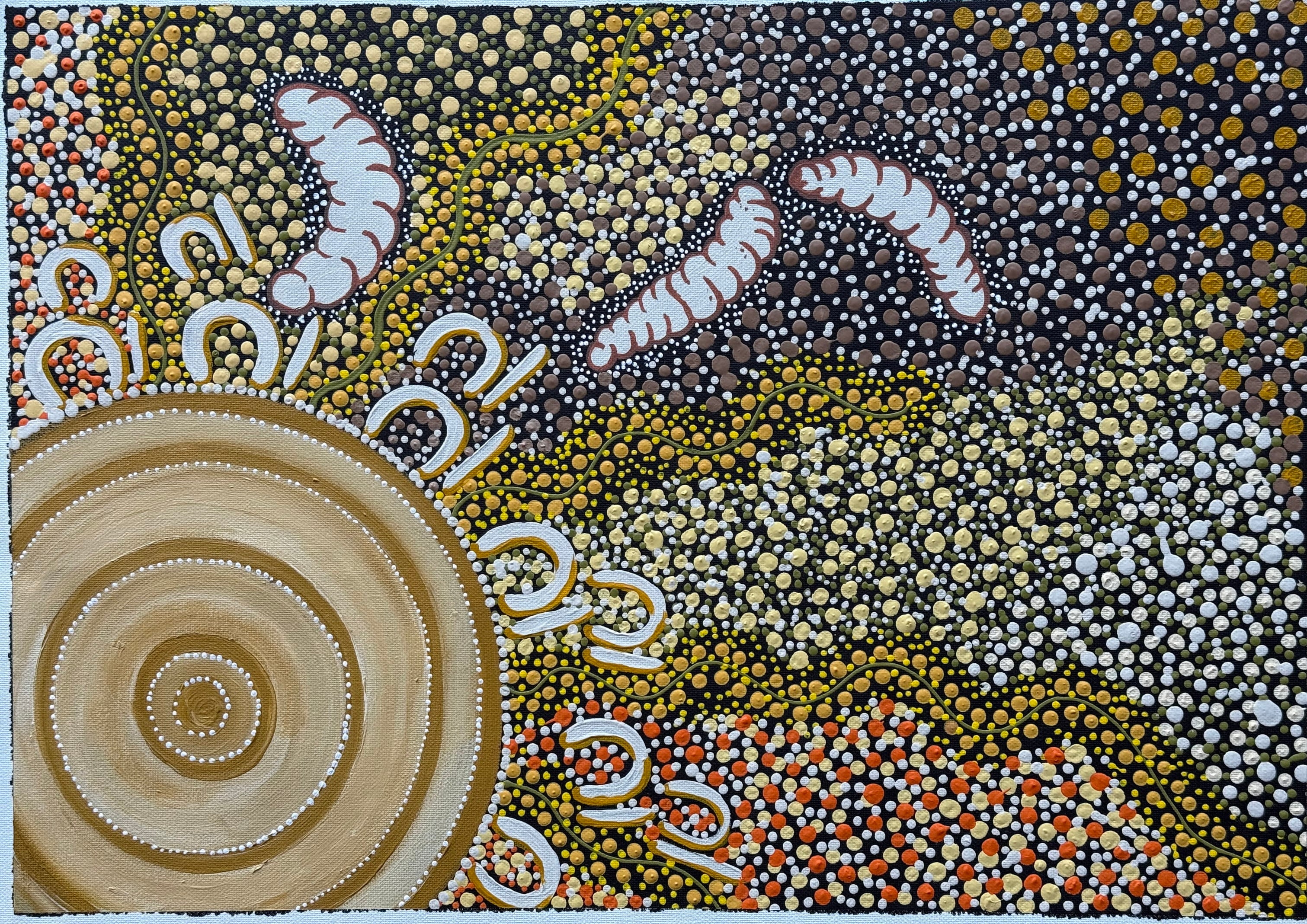 Deidre Burgoyne Rosier - Family of Women Gathering Witchetty Grubs .39-2