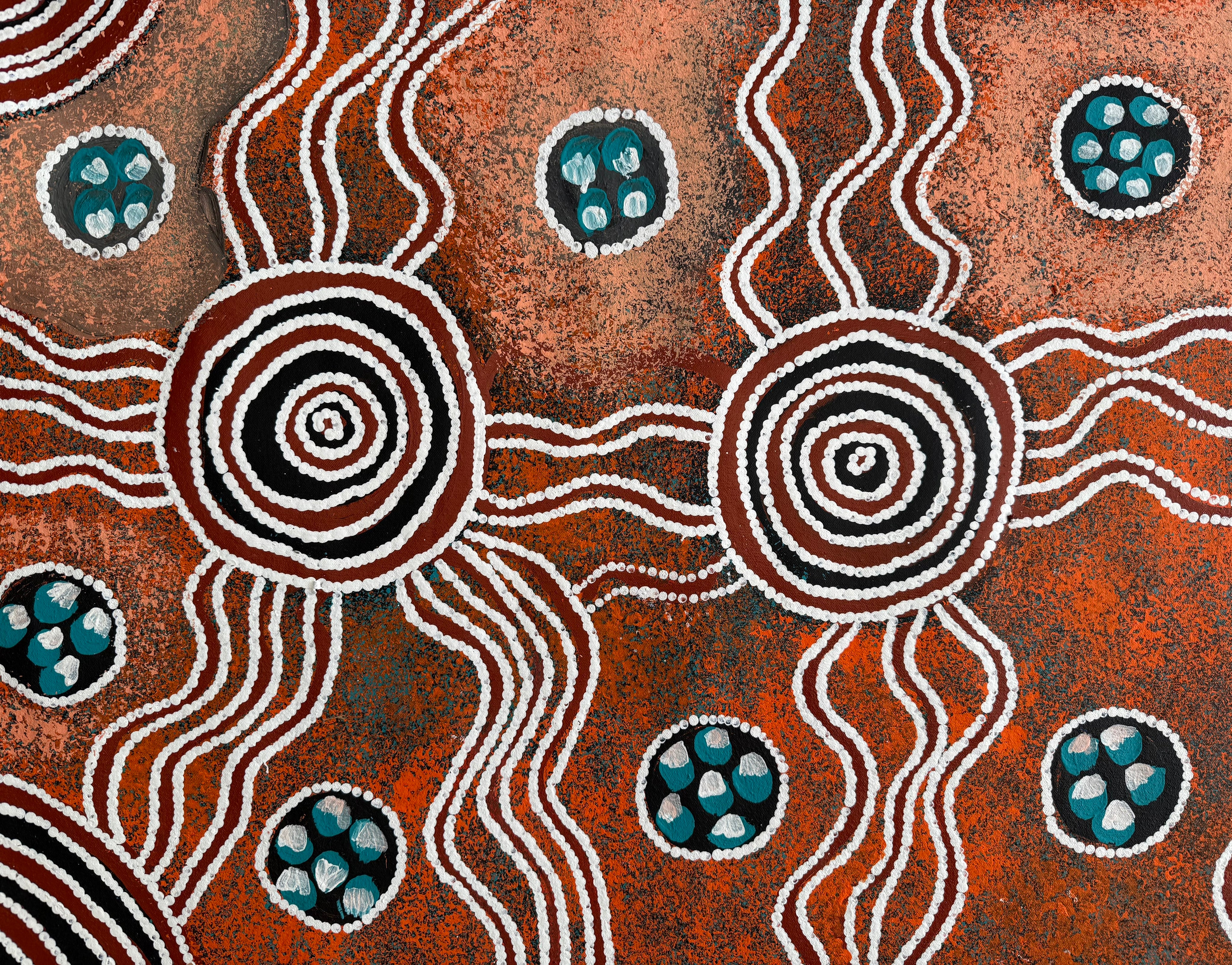 Barbara Pananka - Gathering for Bush Tucker - 61x130cm .15-3