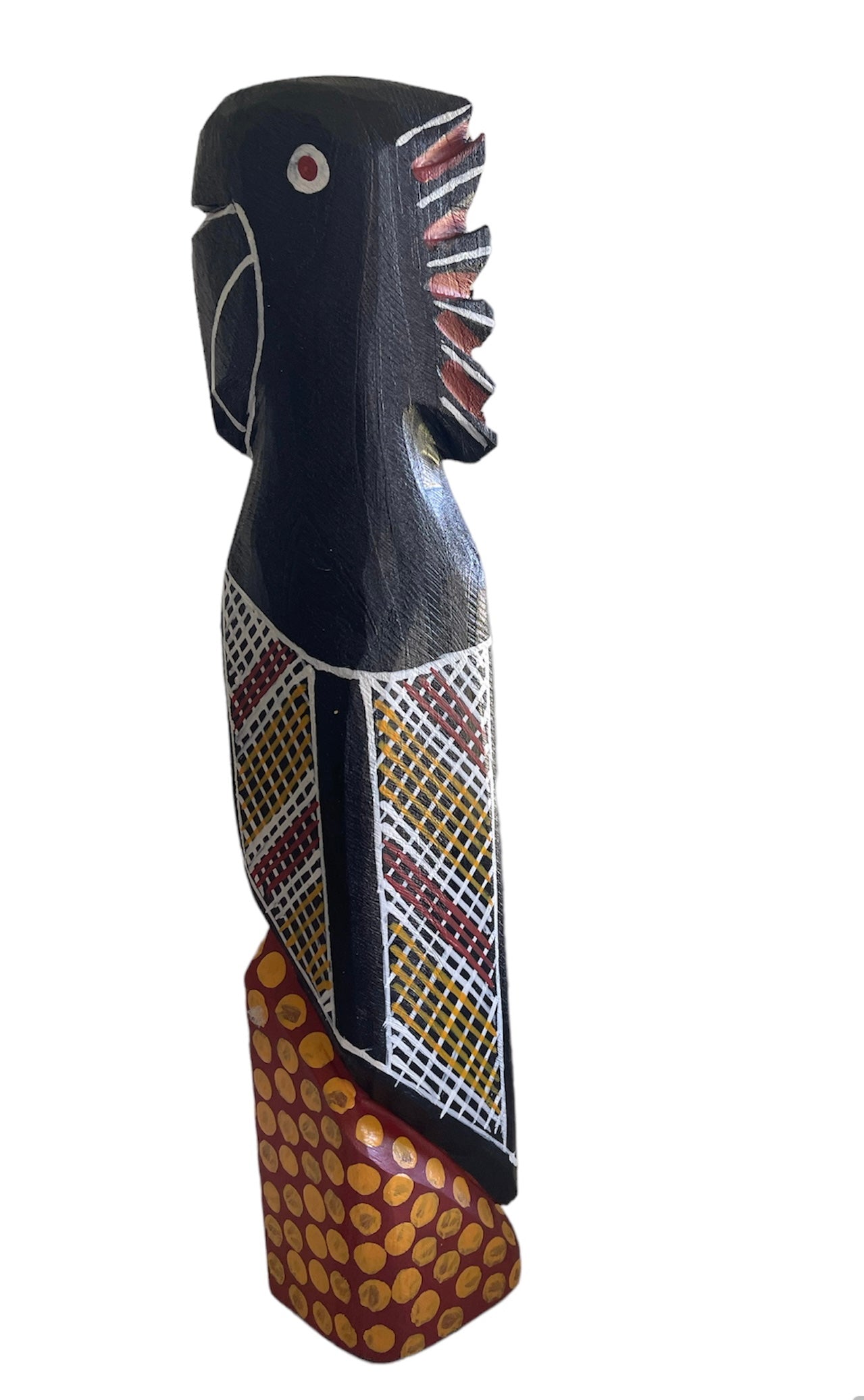 Hand Carved Black Cockatoo - Kenny Reid