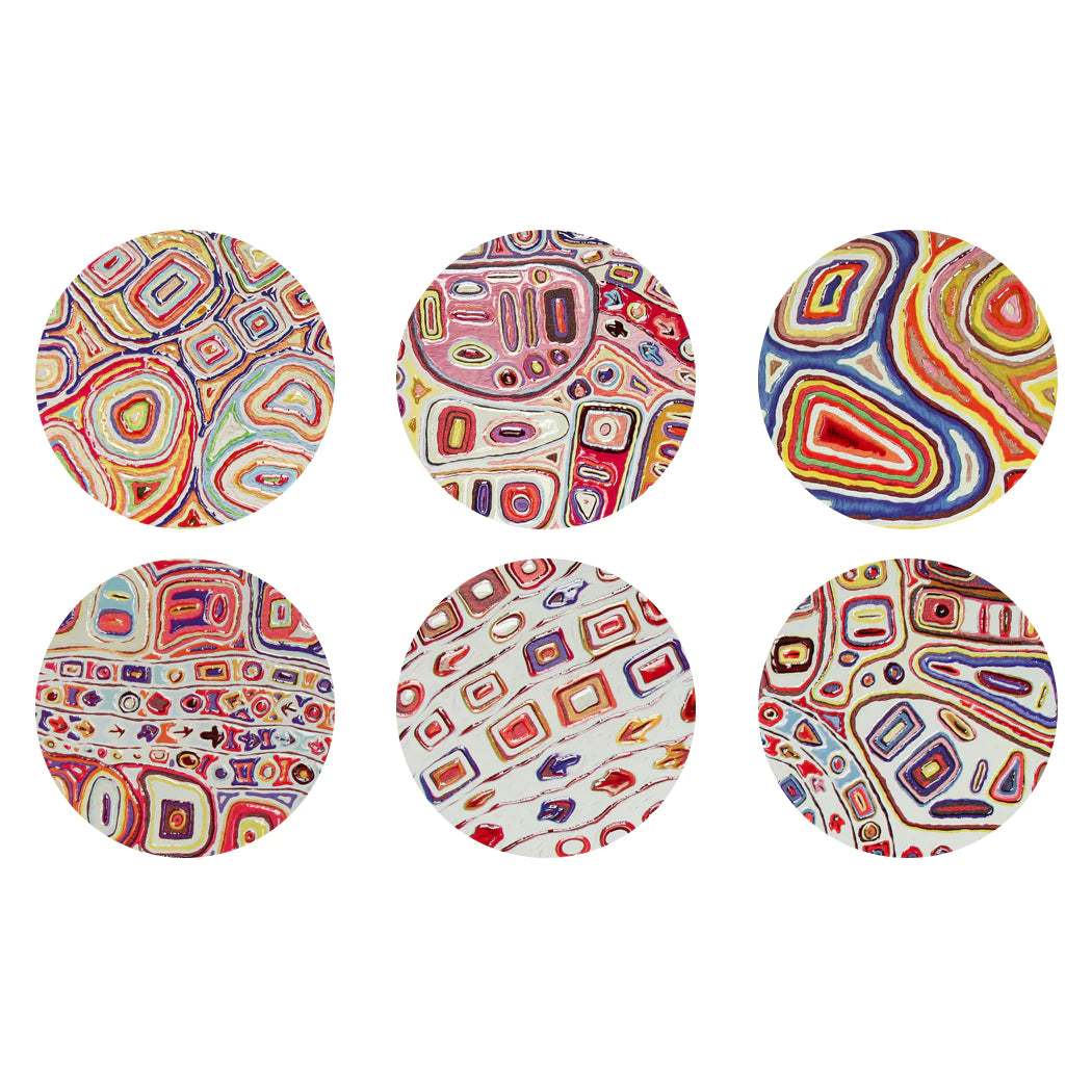 Coasters set of 6 - Felicity Robertson Nampitjinpa