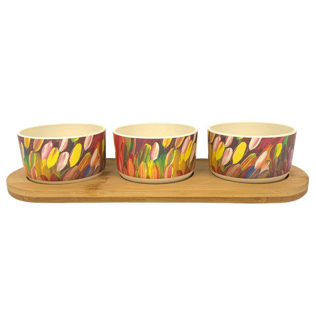 Bamboo Fibre Snack Bowl Set - Gloria Petyarre