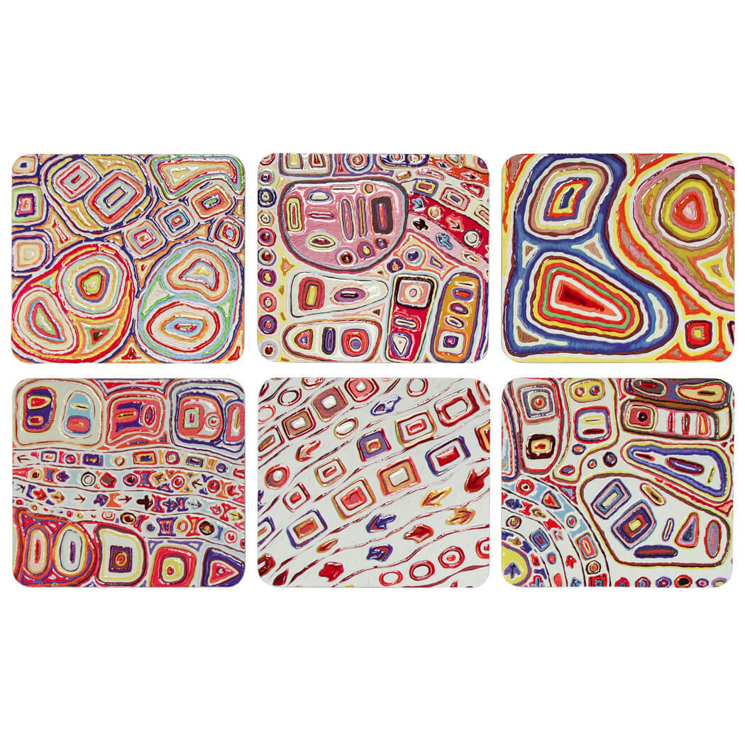 Coasters set of 6 - Felicity Robertson Nampitjinpa