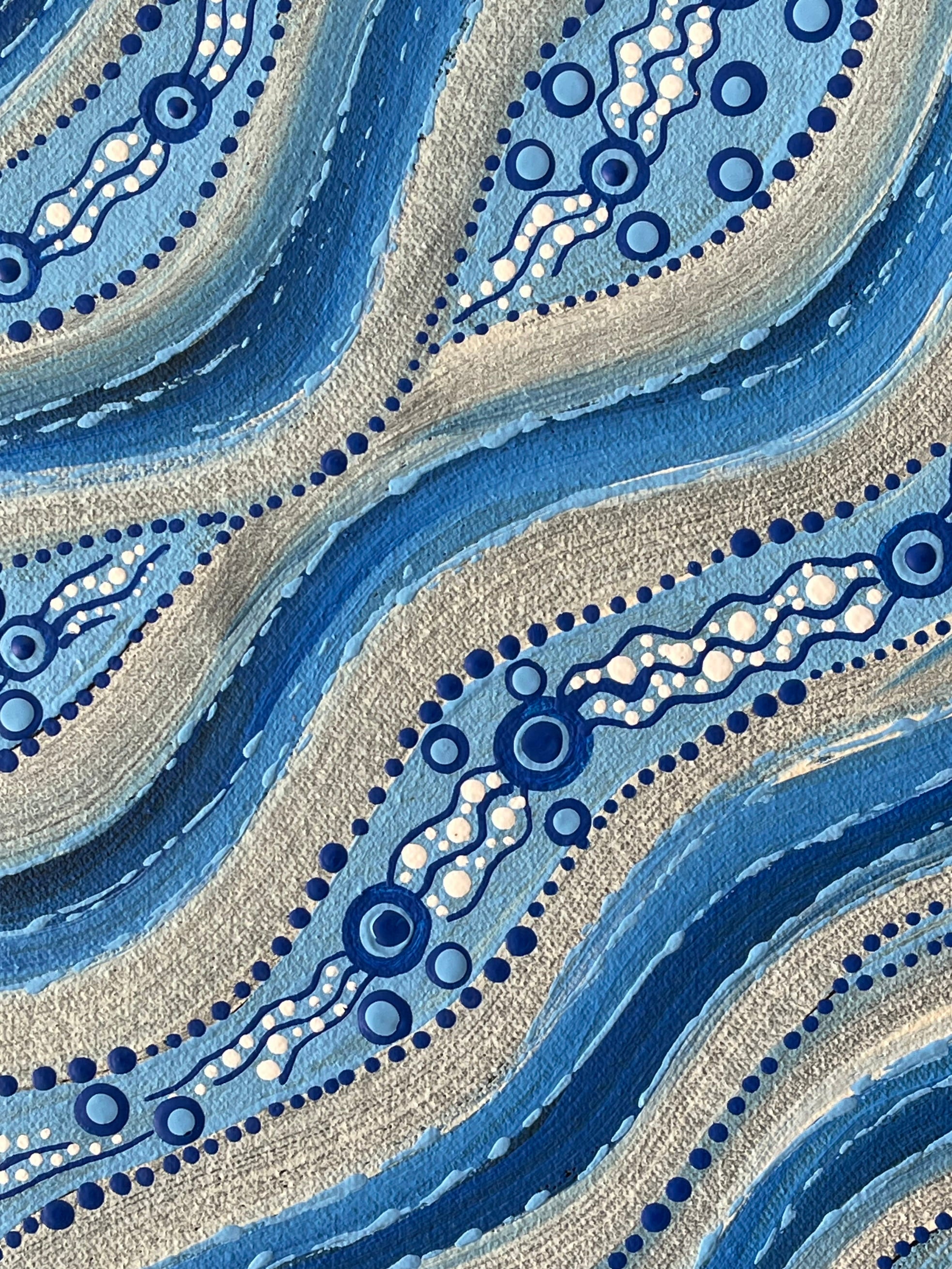 Deidre Burgoyne Rosier - Water Dreaming - 31x31cm .12-15