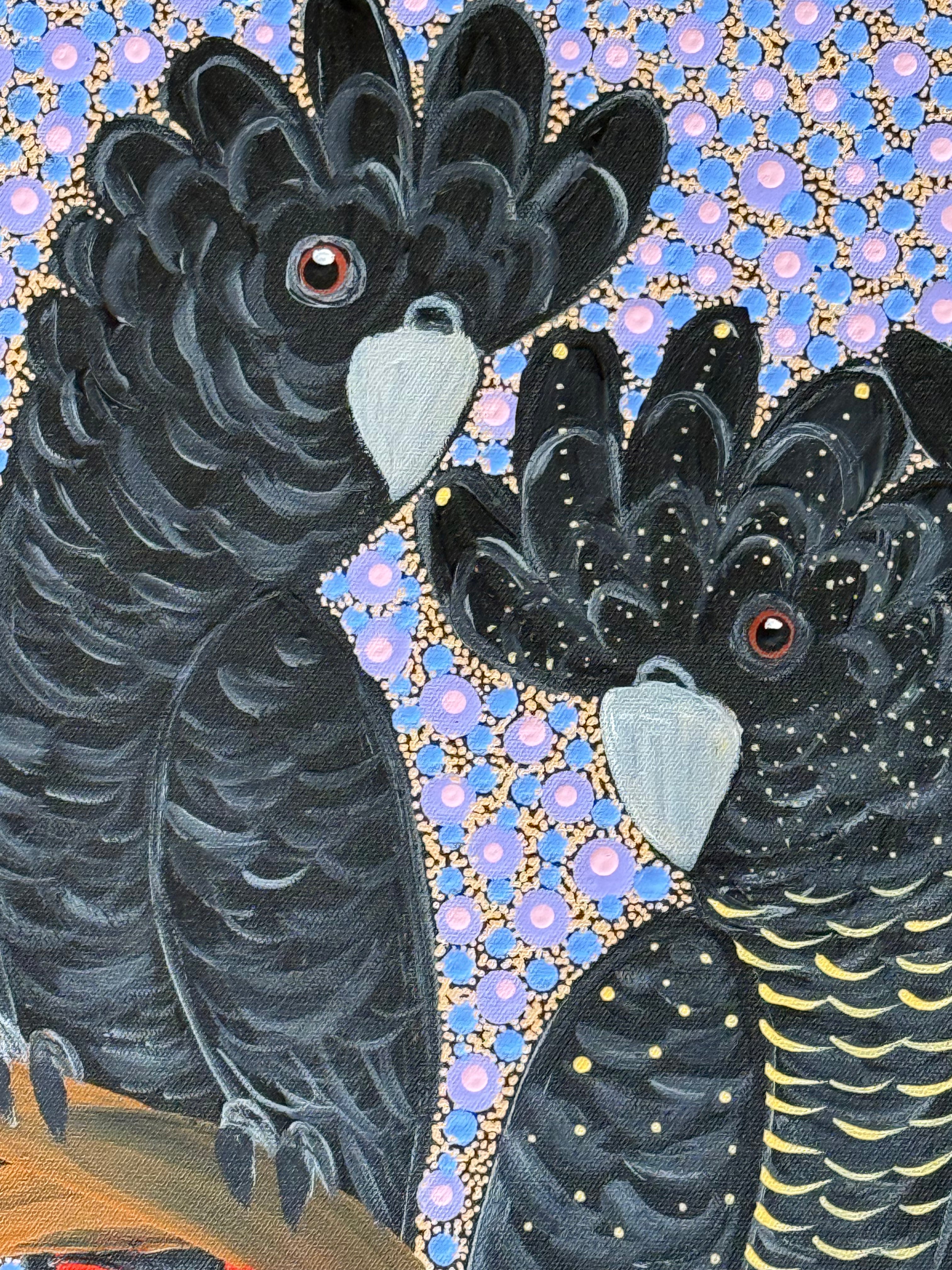 Kathleen Buzzacott - Red Tail Black Cockatoos .88-17