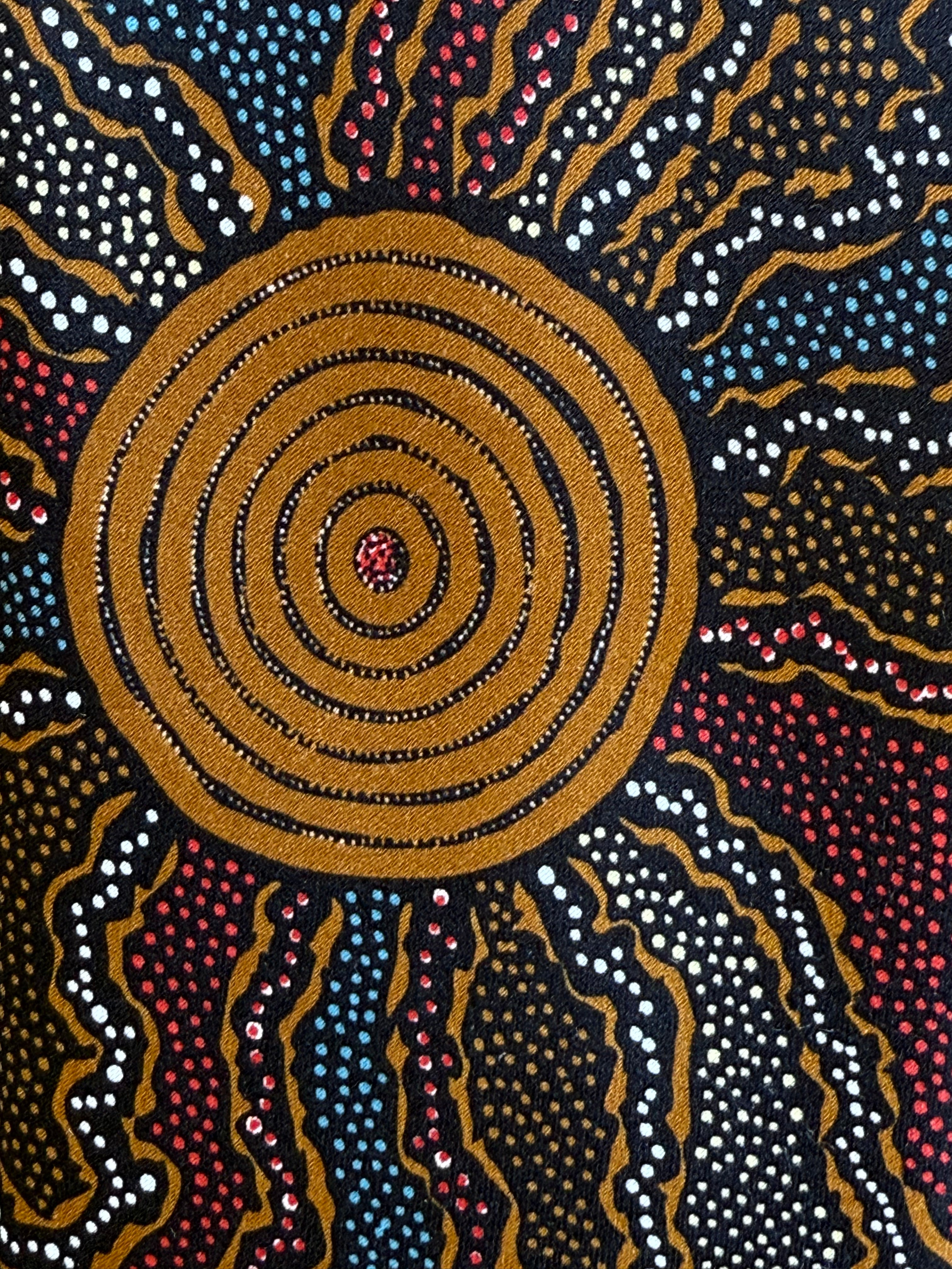 Men's Tie - Maureen Hudson Nampajimpa (Fire & Water Brown)