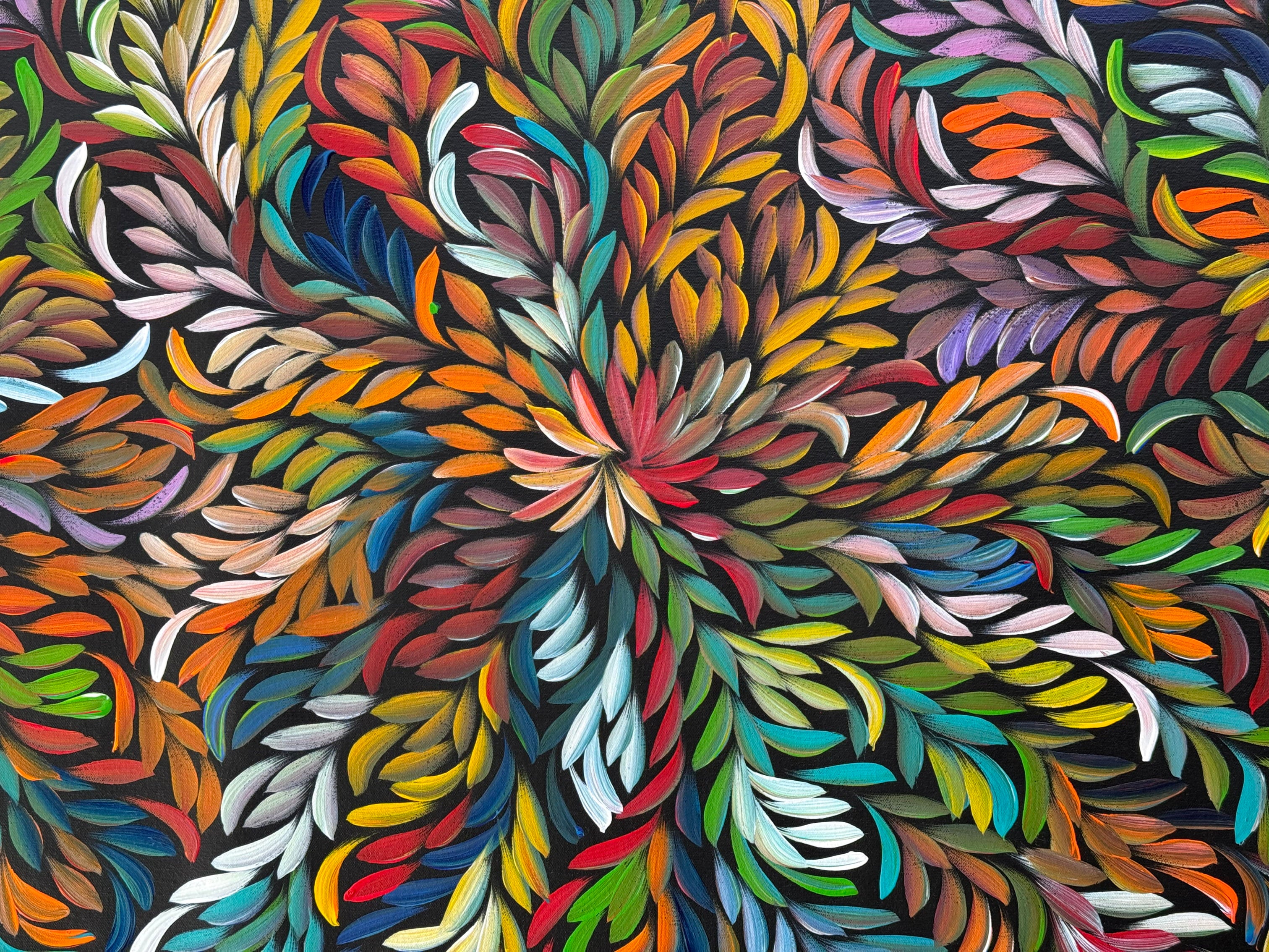 Louise Numina Napananka - Bush Medicine Leaves - 129x59cm .22-15