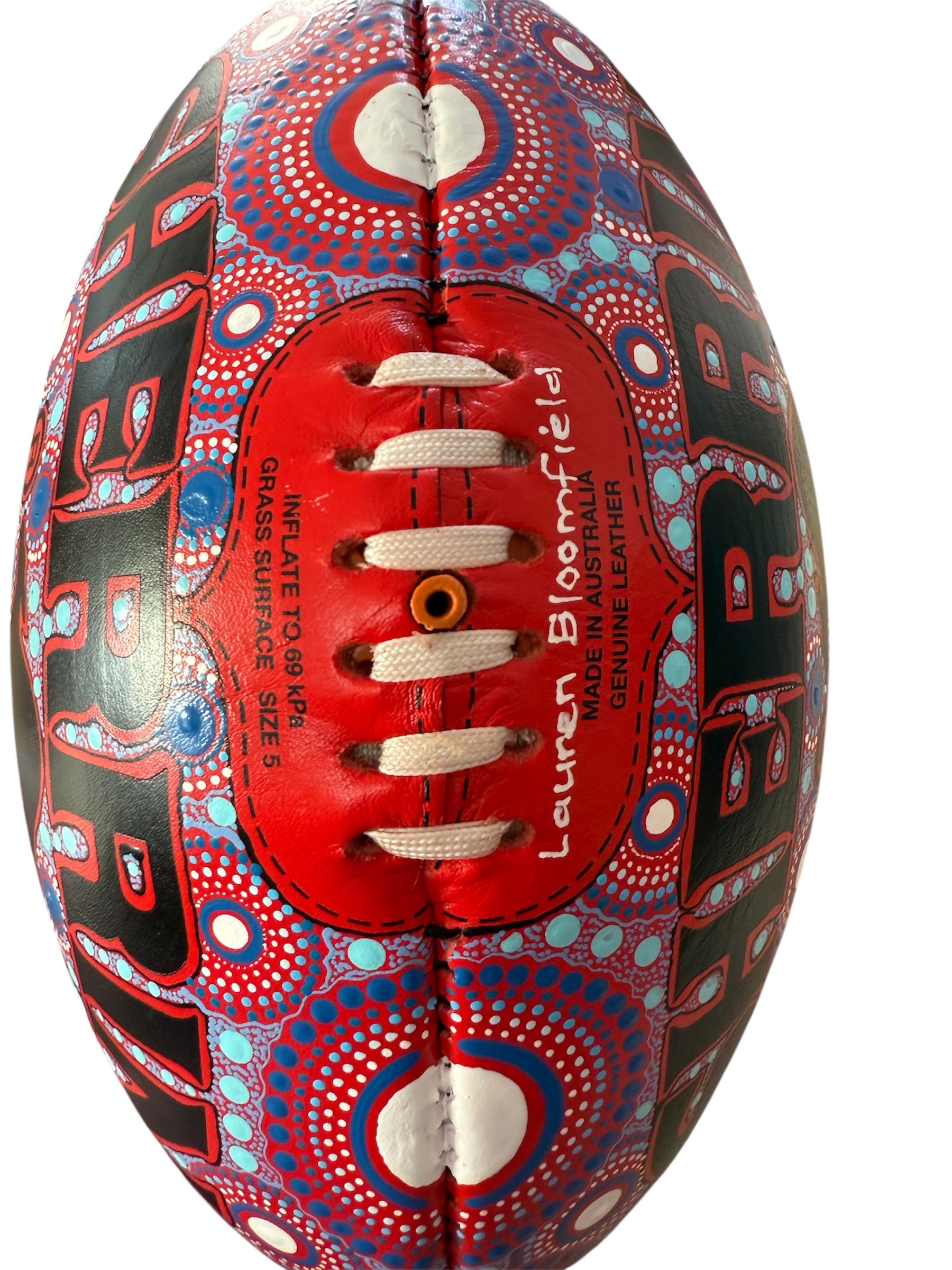 Hand Painted Sherrin Football - Lauren Bloomfield